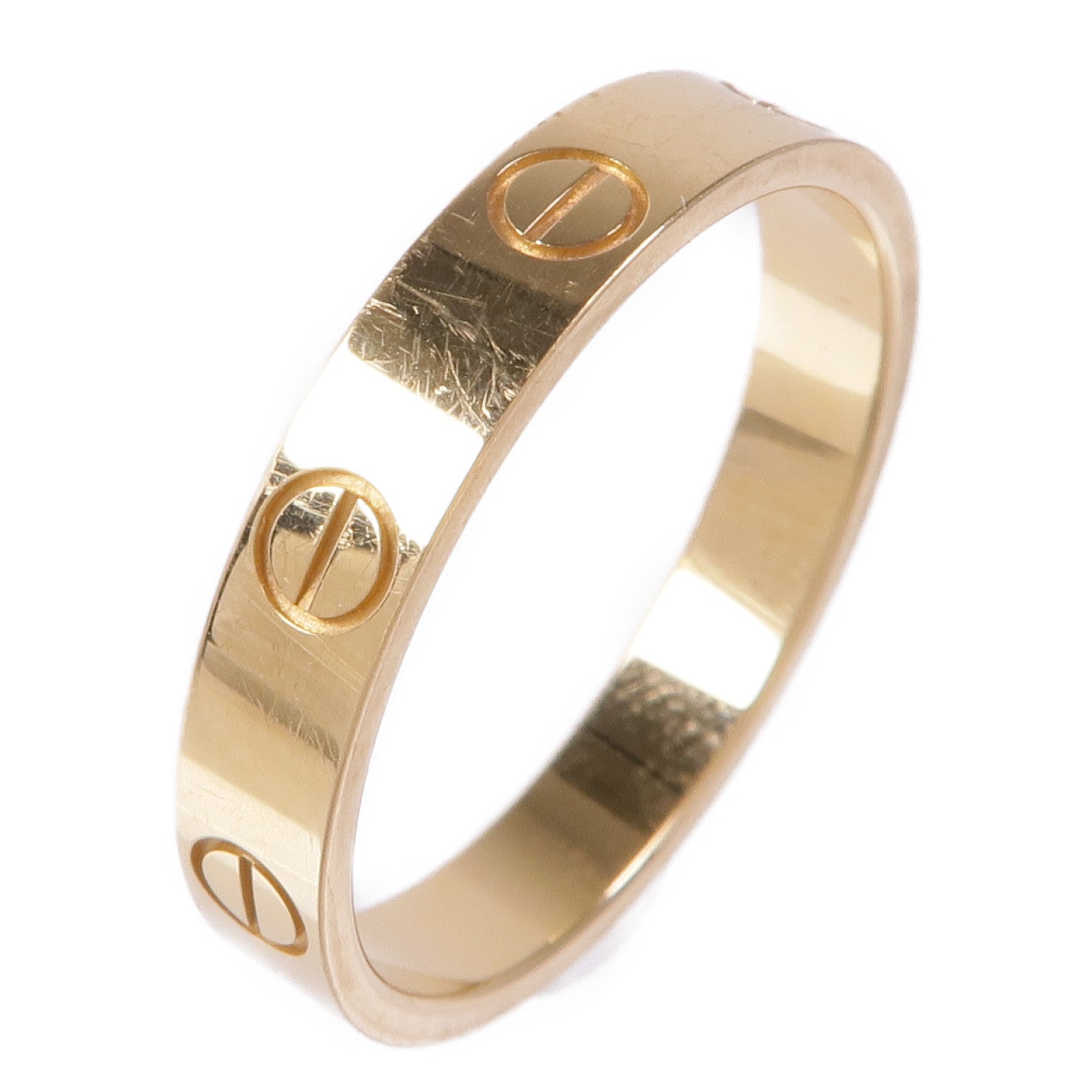 CARTIER 18K黃金Mini Love Ring戒指Cartier#56/US#7.5