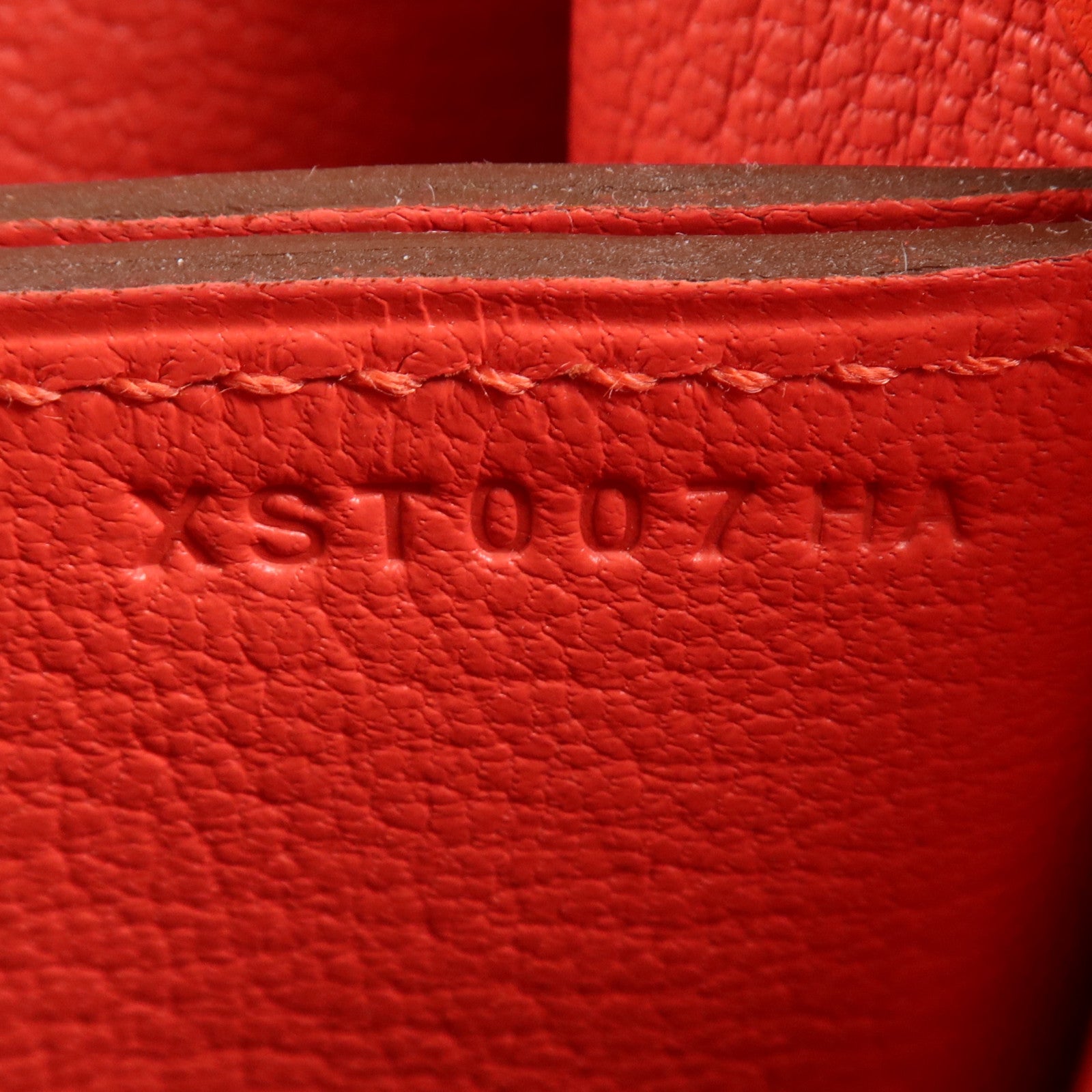 HERMES Evercolor皮革Mini Roulis銀扣肩背袋Rouge Tomate