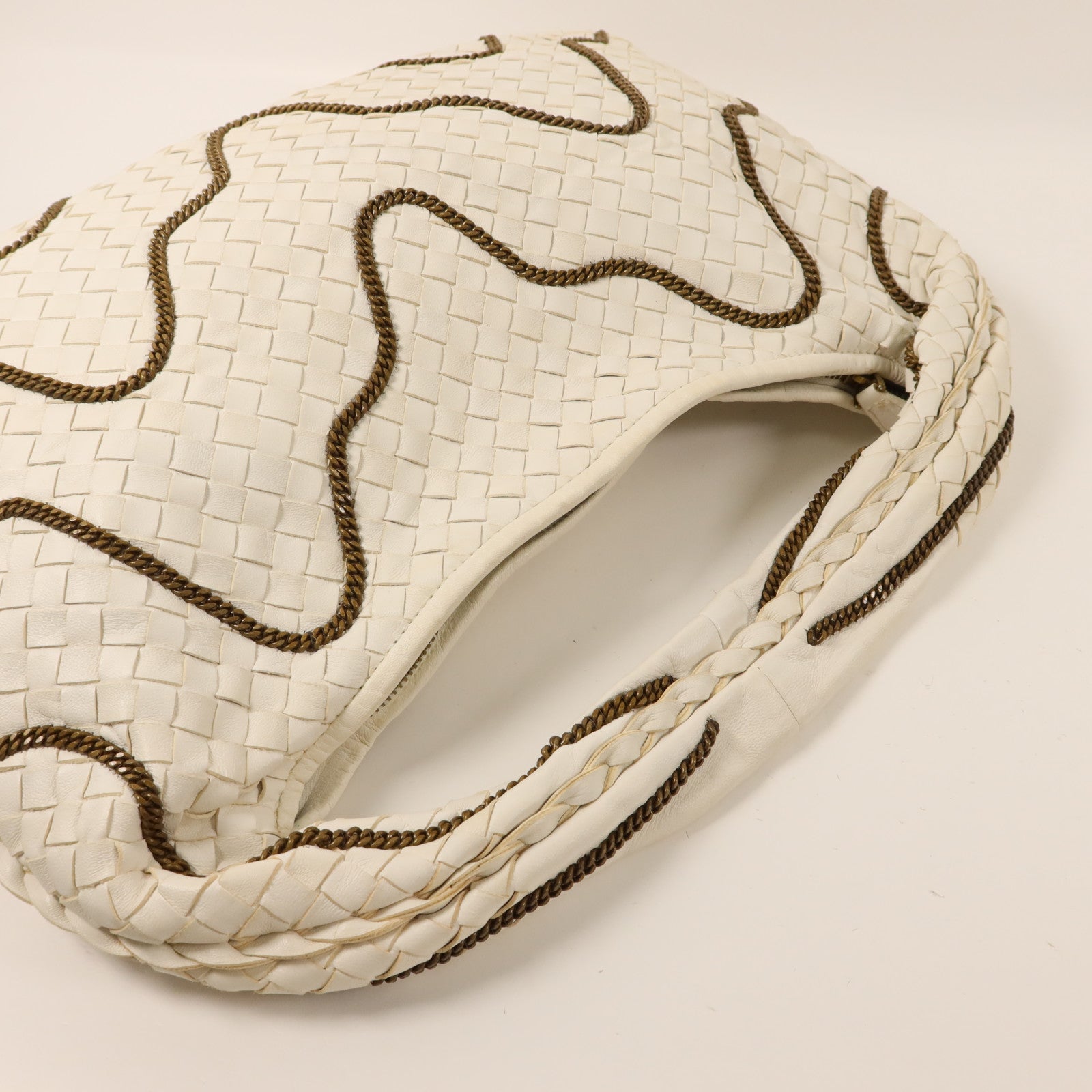 BOTTEGA VENETA 羊皮皮革Hobo Bag金扣肩背袋