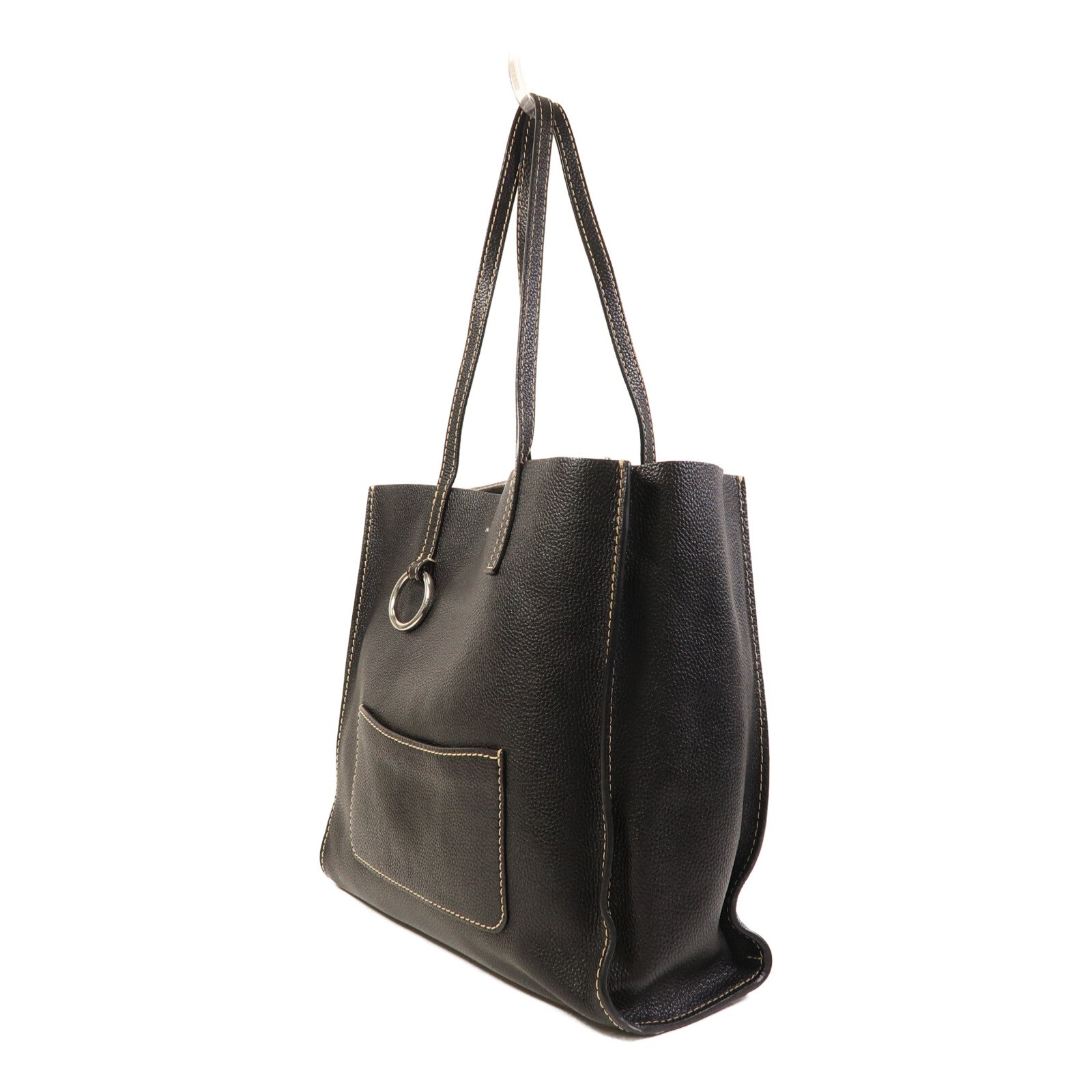 MARC JACOBS 皮革Tote Bag銀扣肩背袋