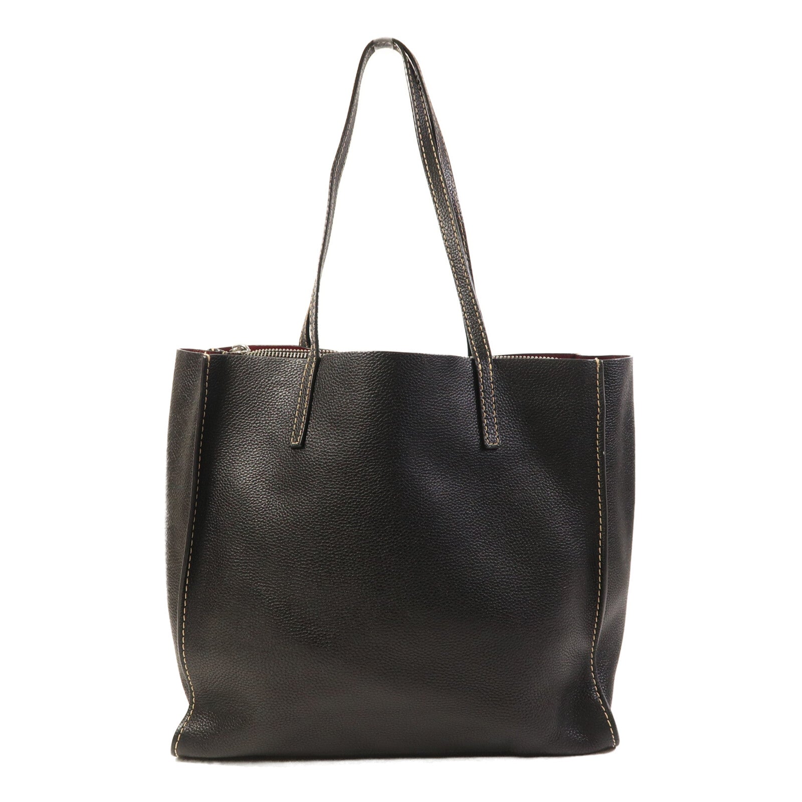 MARC JACOBS 皮革Tote Bag銀扣肩背袋