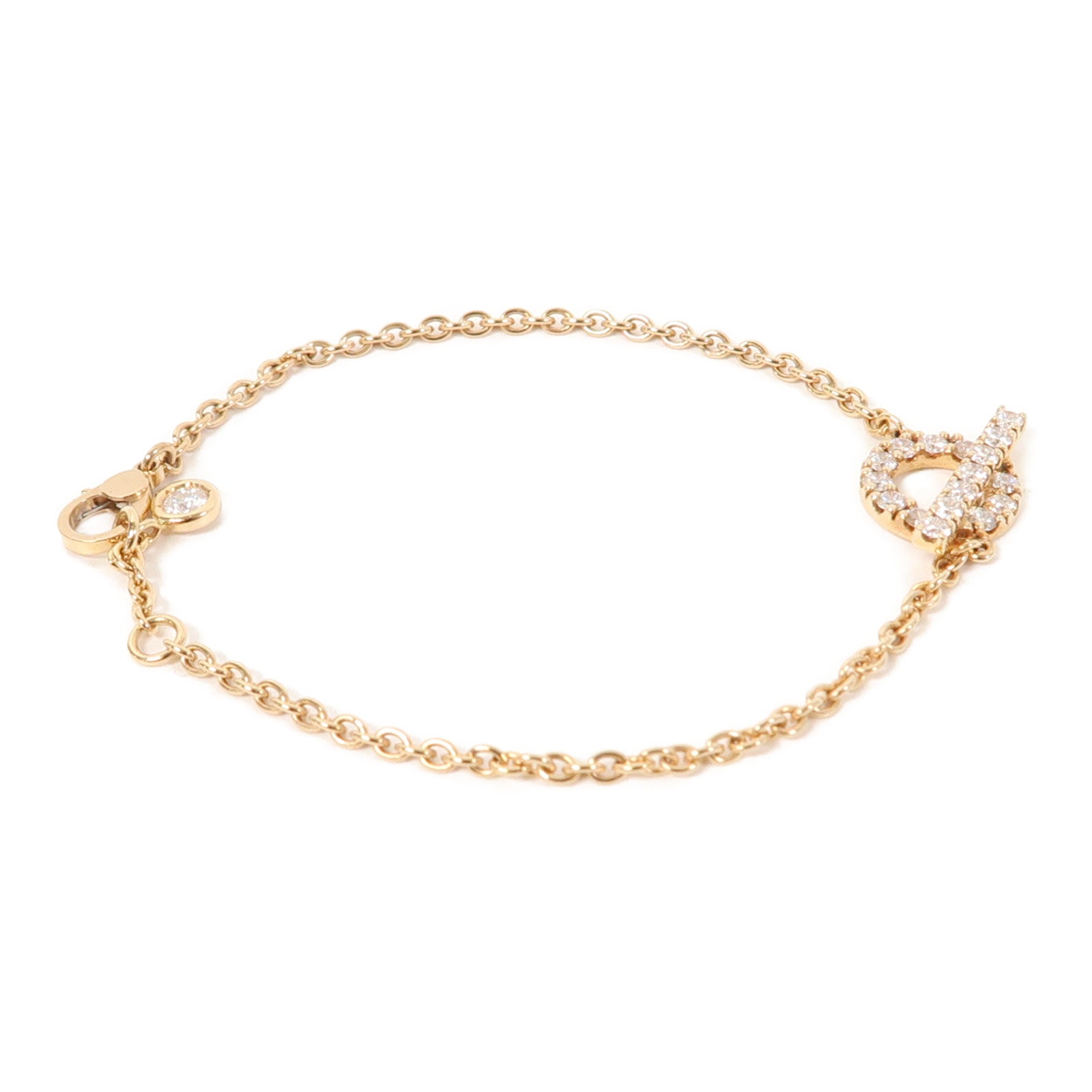 HERMES 18K玫瑰金Finess Bracelet手鏈#14.5cm