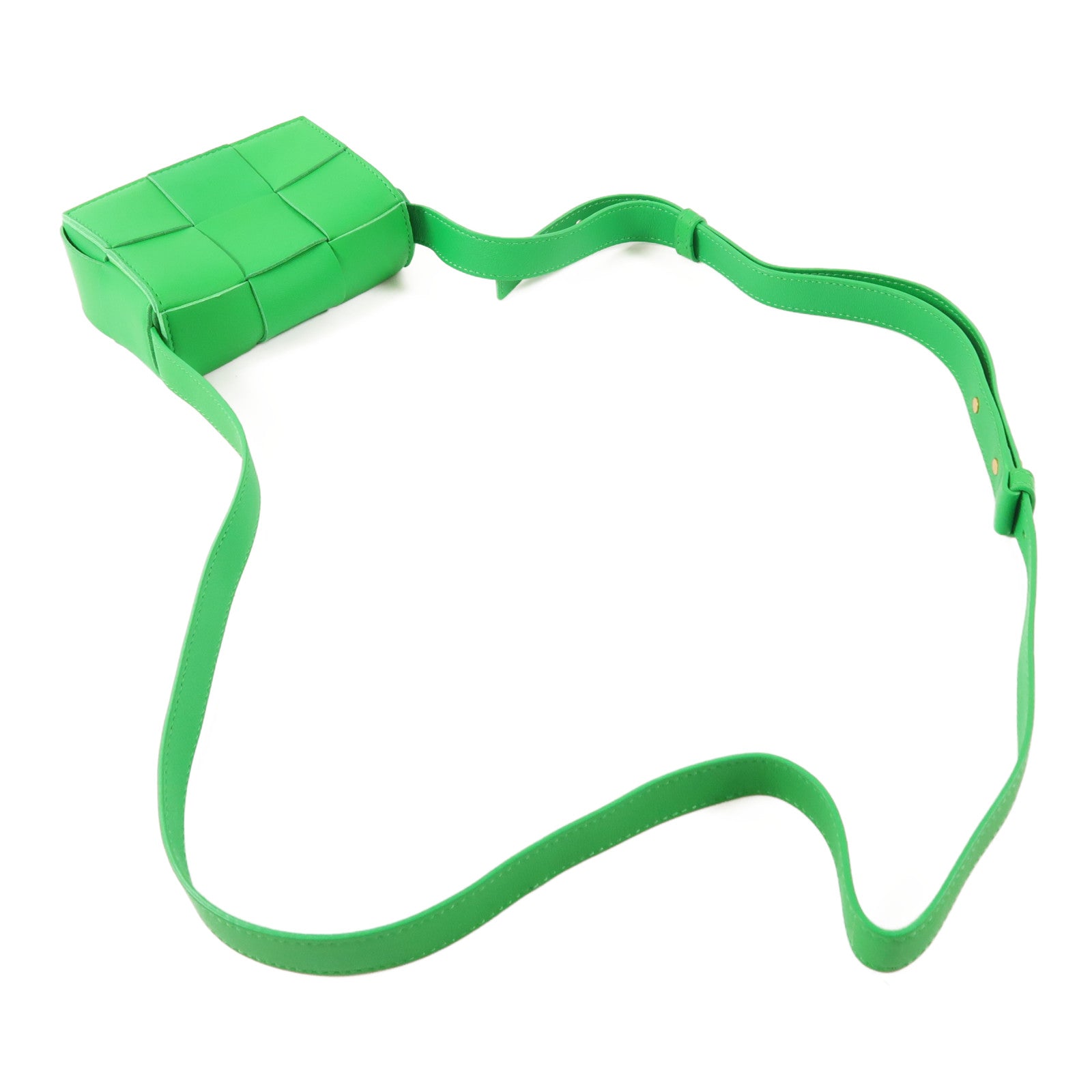 BOTTEGA VENETA 牛皮皮革Mini Cassette金扣肩背袋