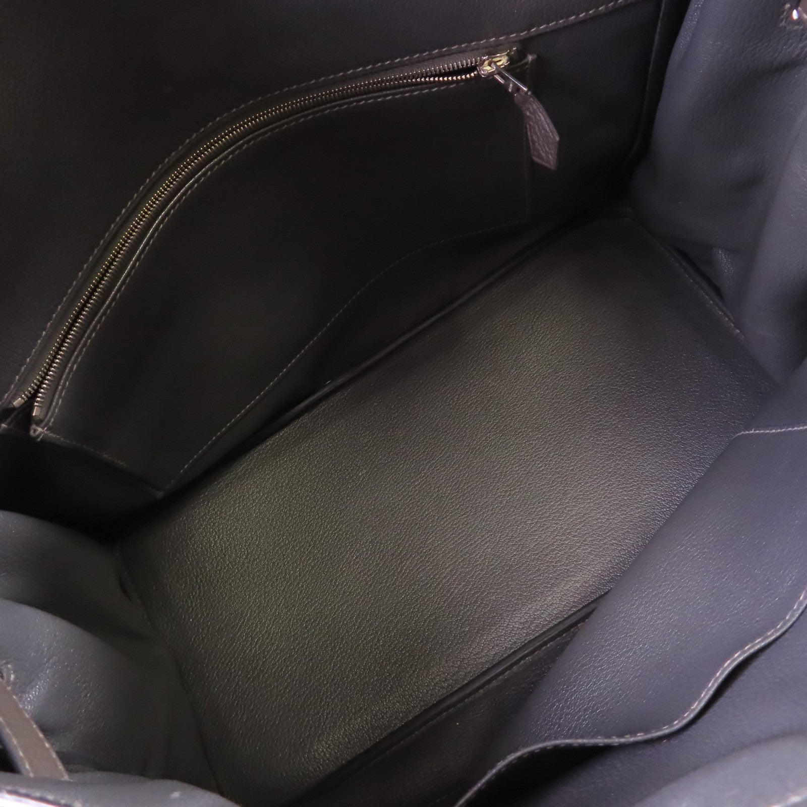 HERMES Clemence皮革Birkin 35 Hand Bag銀扣手挽袋Graphite石墨灰色