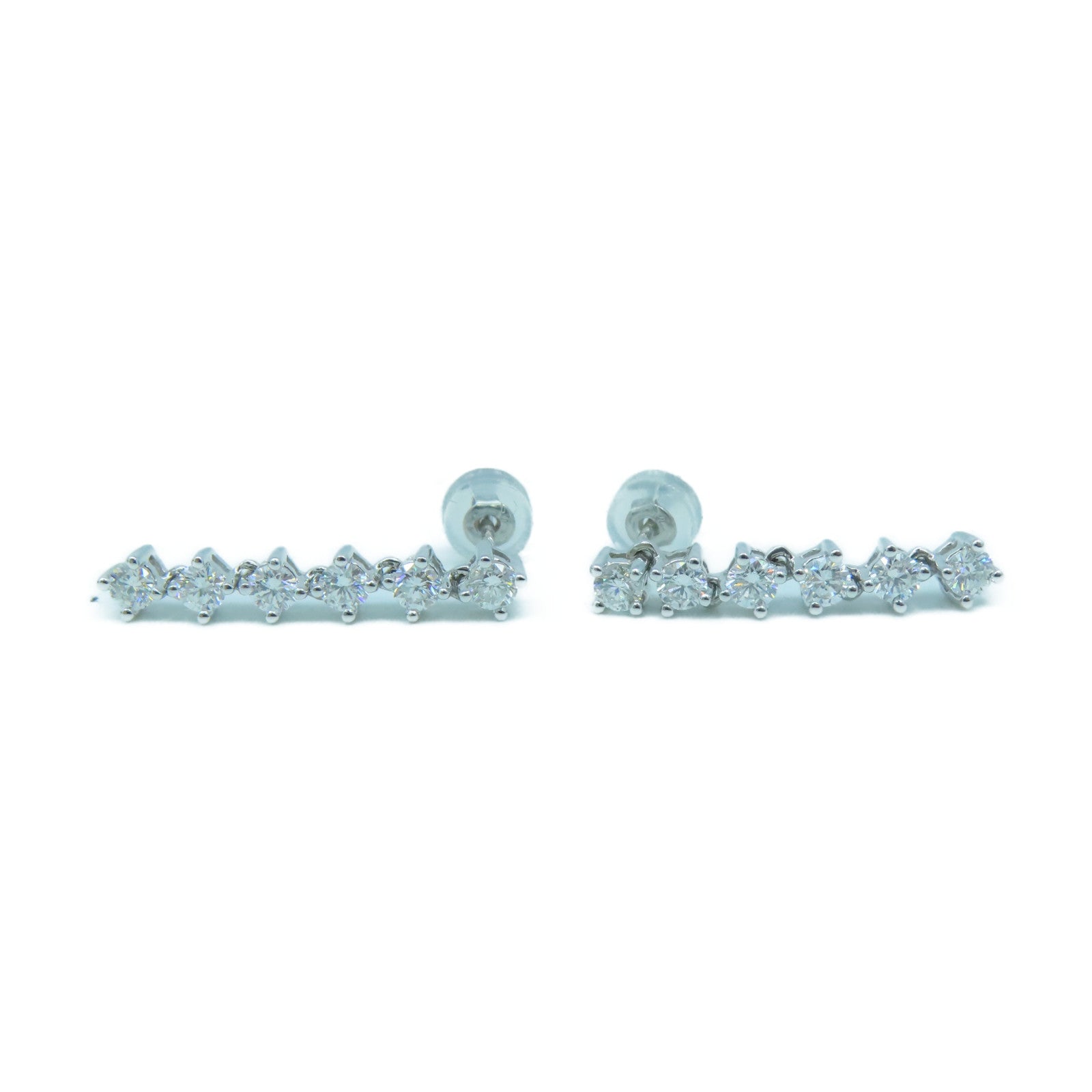 JEWELRY 【激減優惠】18K白金Diamond Earrings 5.4g/1.07ct鑽石銀色