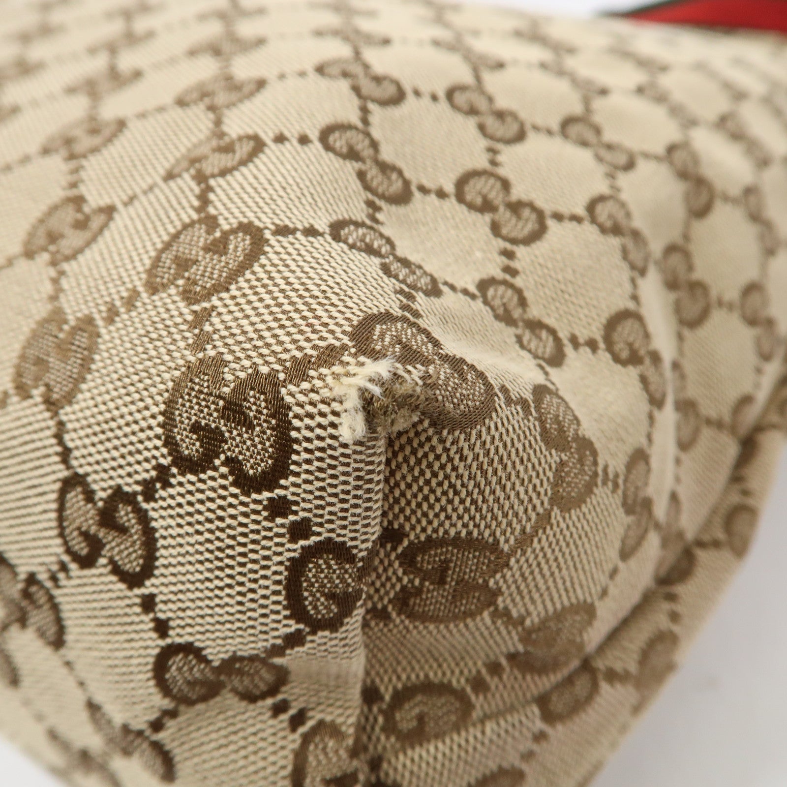 GUCCI 帆布Shoulder Bag銀扣肩背袋啡色