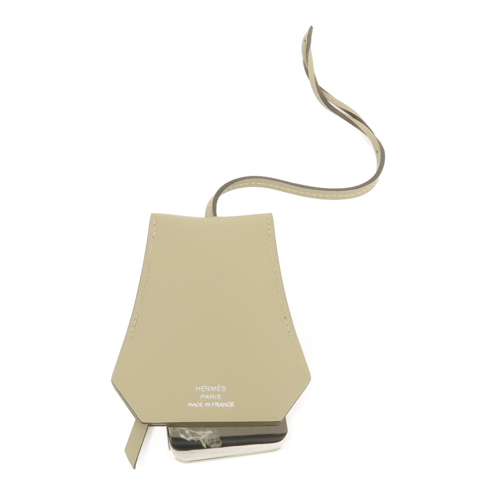 HERMES Swift皮革Clochette Narcisse掛飾