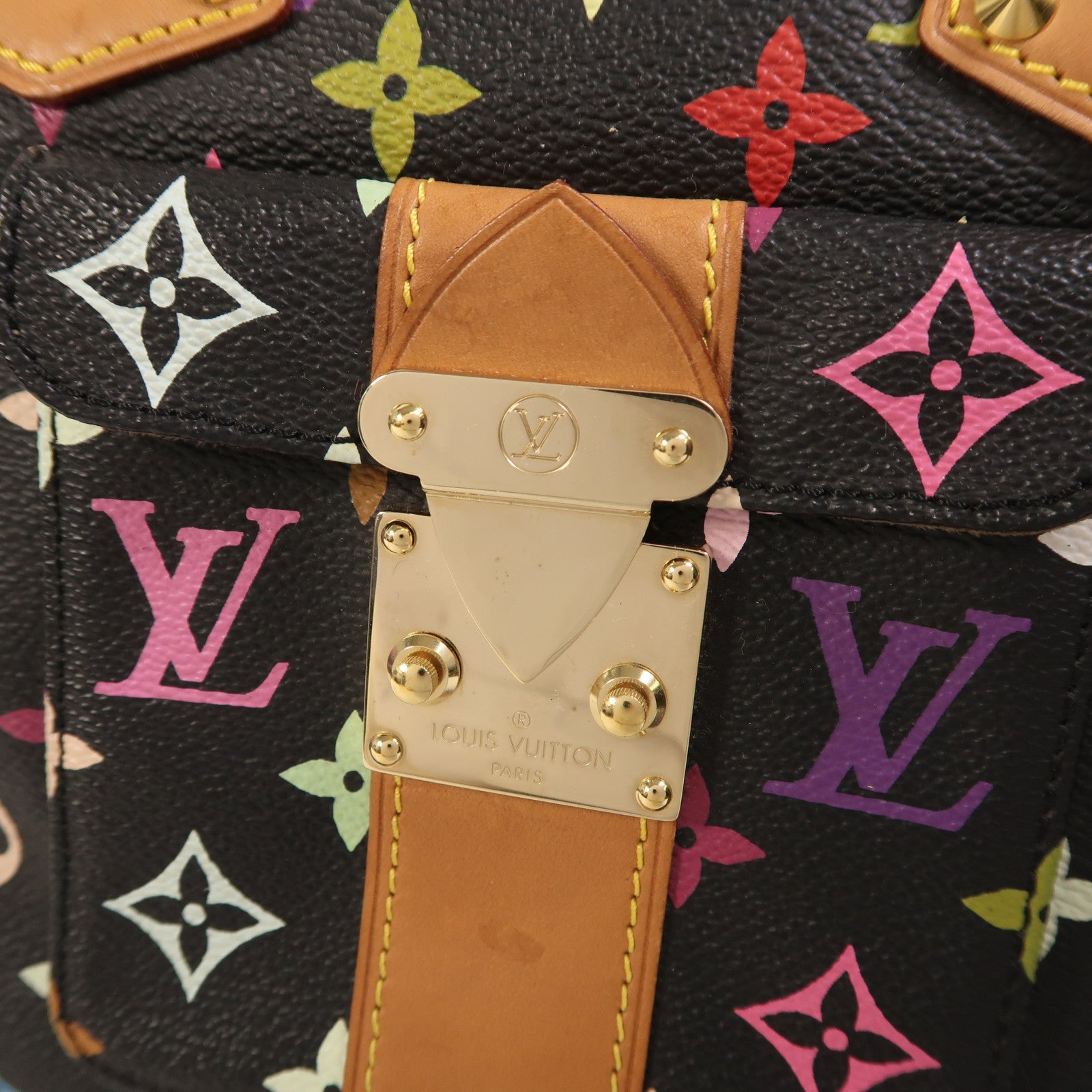 LOUIS VUITTON Monogram Multicolore Speedy 30金扣手挽袋