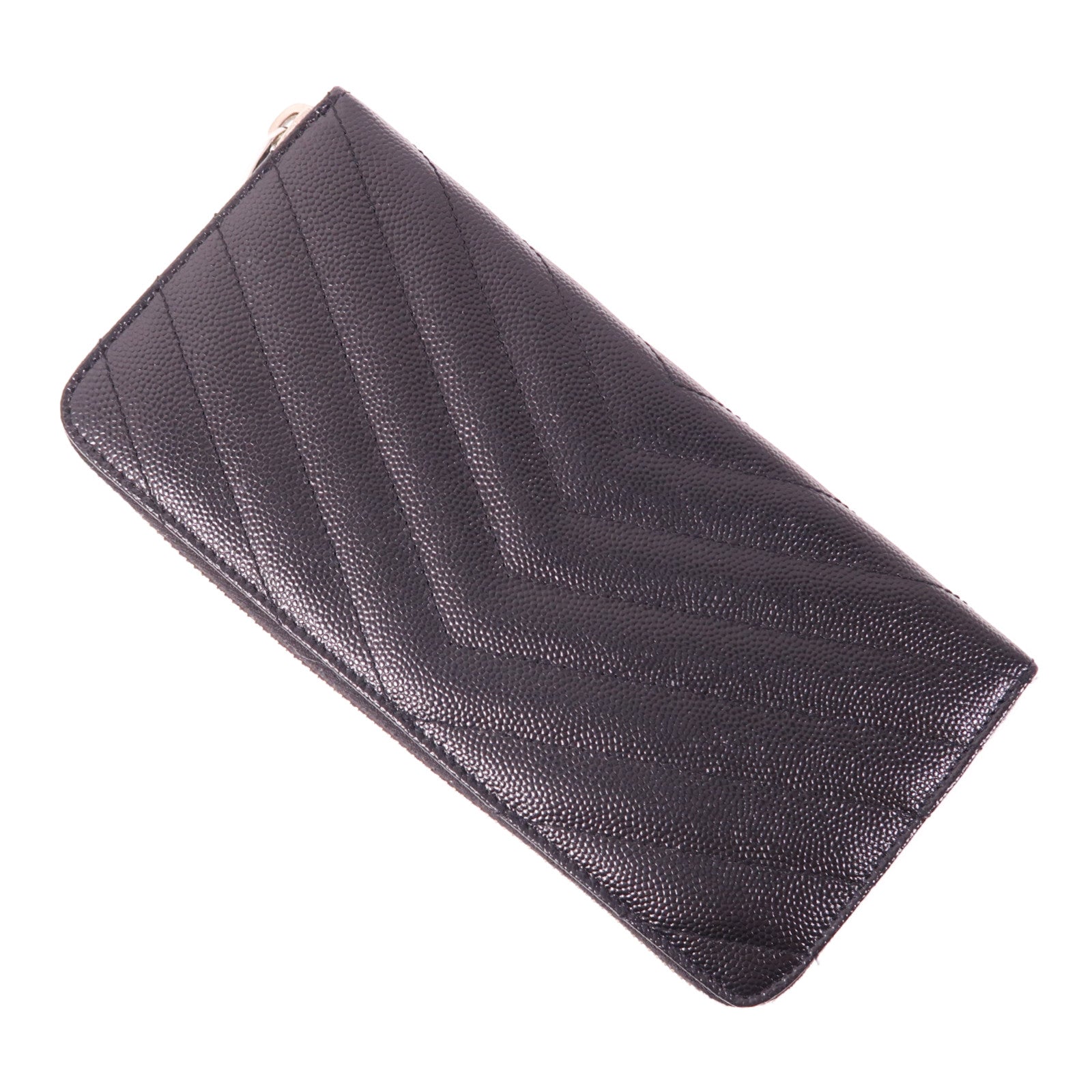 SAINT LAURENT 牛皮皮革Long Wallet銀扣長錢包