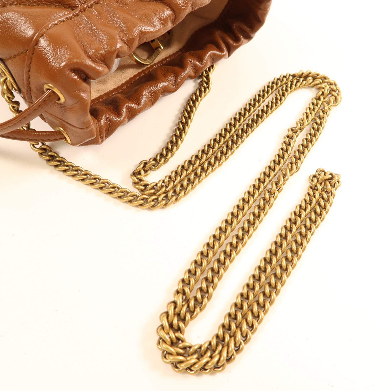 GUCCI 【激減優惠】牛皮皮革GG Marmont金扣肩背袋