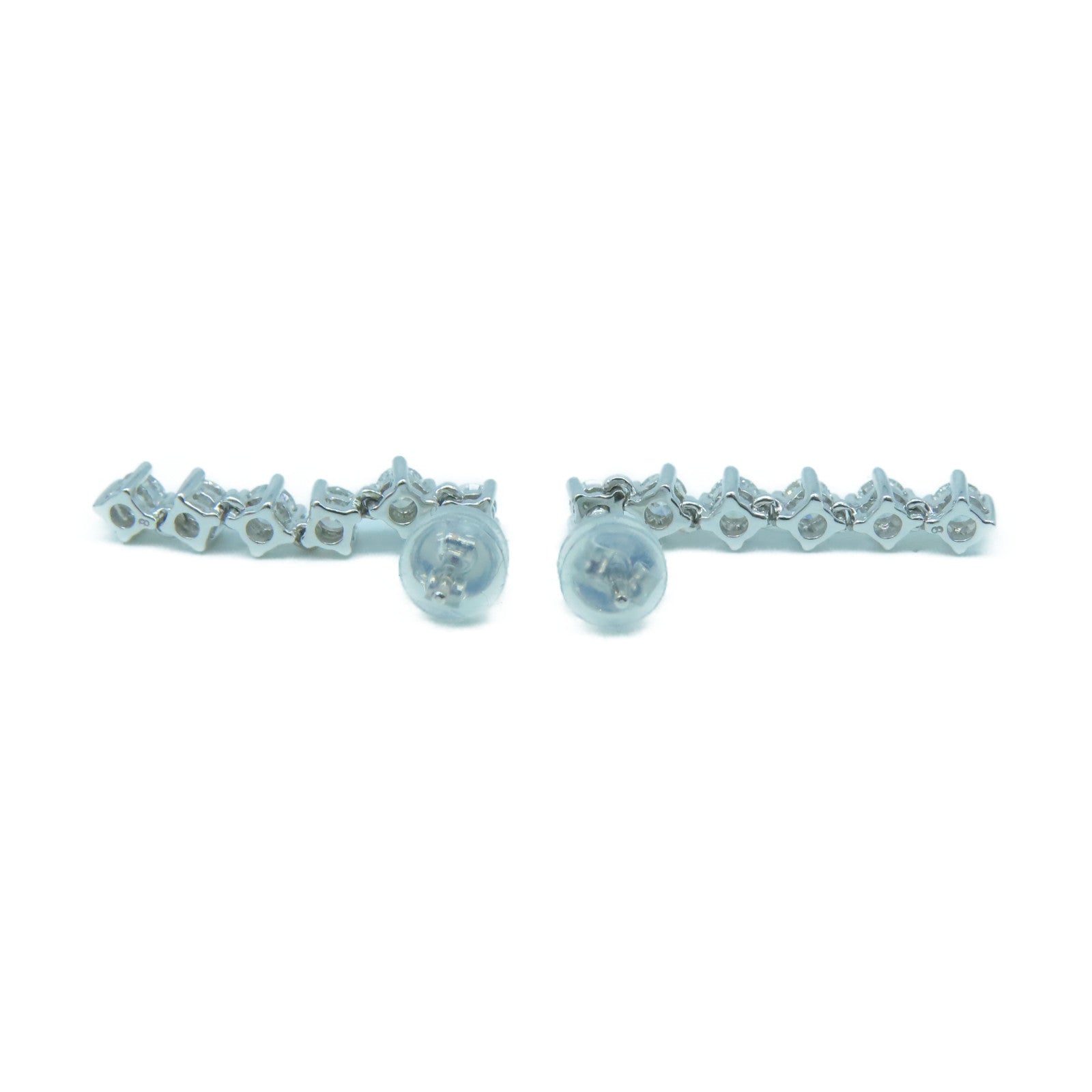 JEWELRY 【激減優惠】18K白金Diamond Earrings 5.4g/1.07ct鑽石銀色