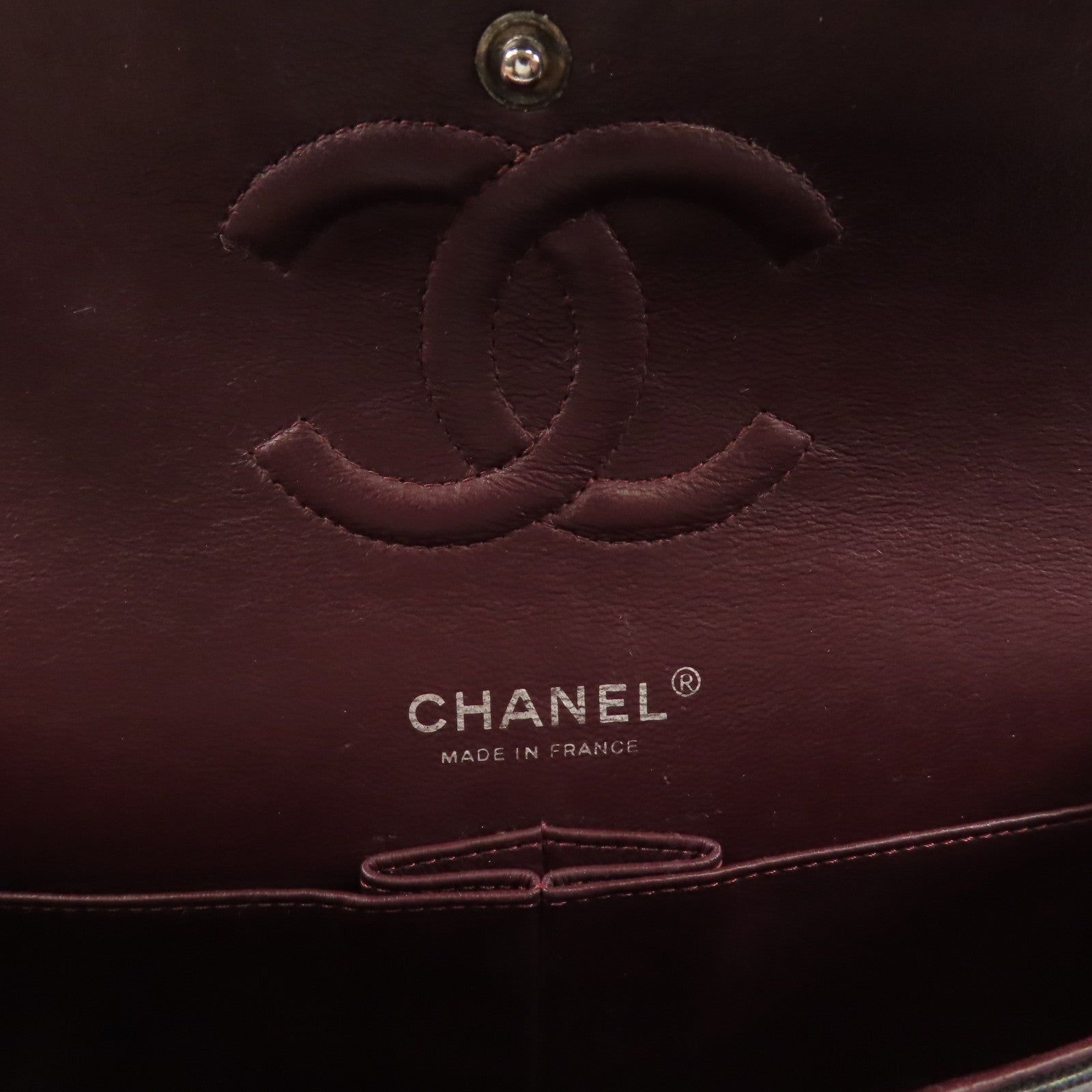 CHANEL CC SHW Classic 25 Chain Shoulder Bag Lambskin Leather A01112 Black