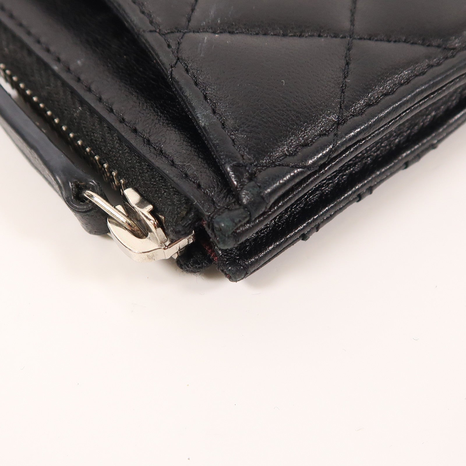 CHANEL 羊皮皮革Card Case銀扣卡片套