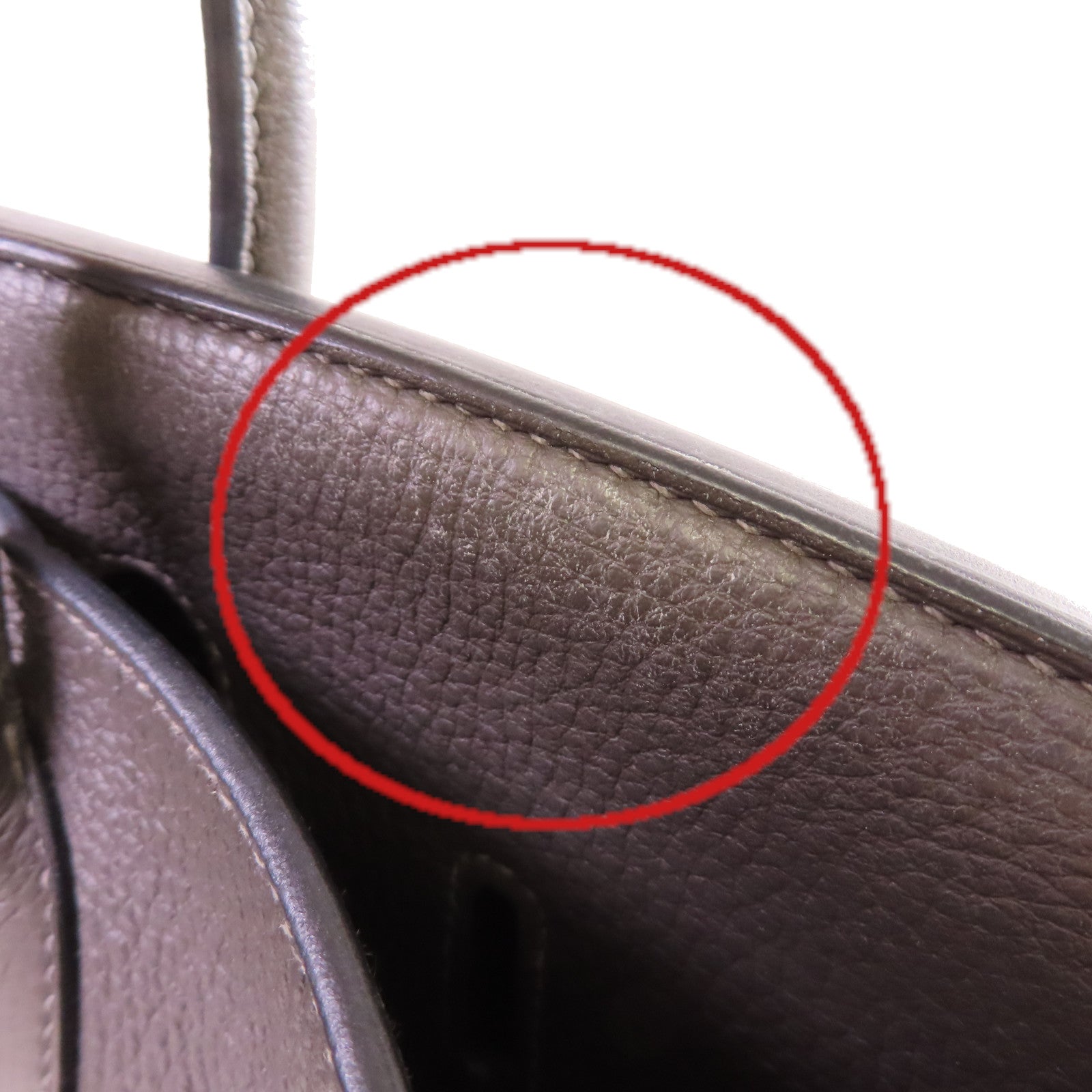 HERMES Clemence皮革Birkin 35 Hand Bag銀扣手挽袋Graphite石墨灰色