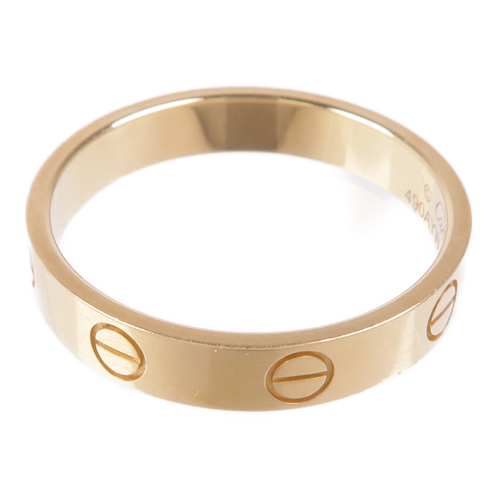 CARTIER 18K黃金Mini Love Ring戒指Cartier#56/US#7.5