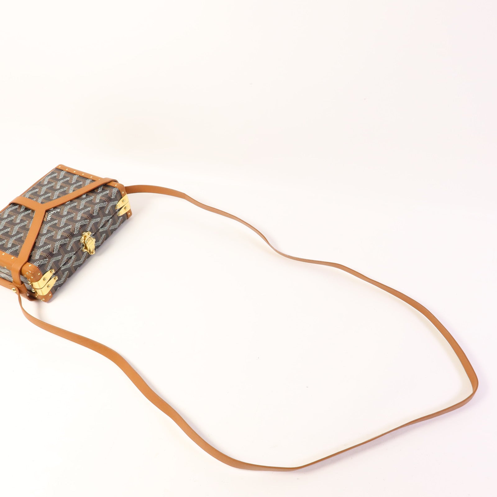 GOYARD 塗層帆布Minaudiere Trunk金扣肩背袋