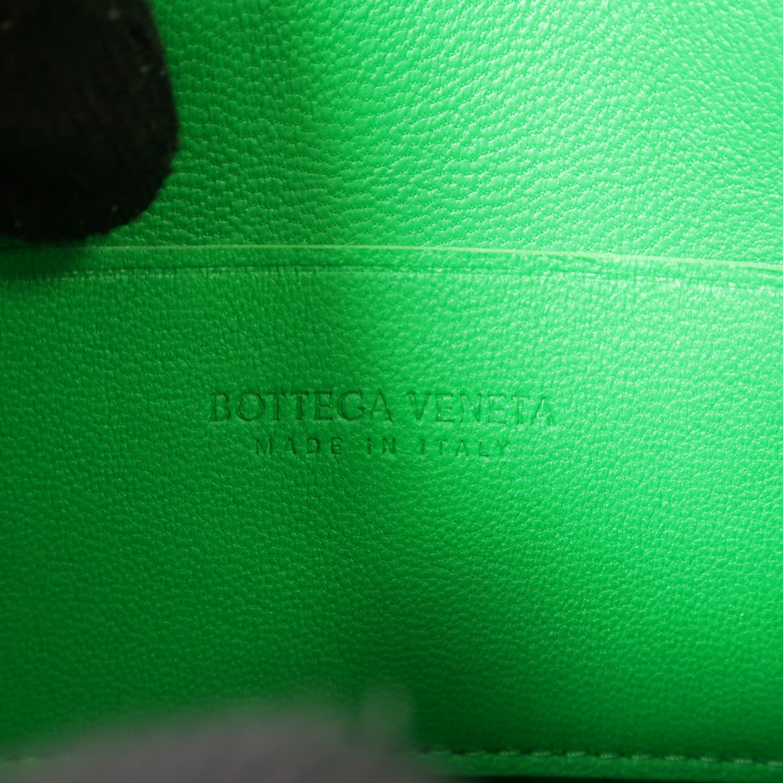 BOTTEGA VENETA BV GHW Mini Cassette Shoulder Bag Calfskin Leather Green