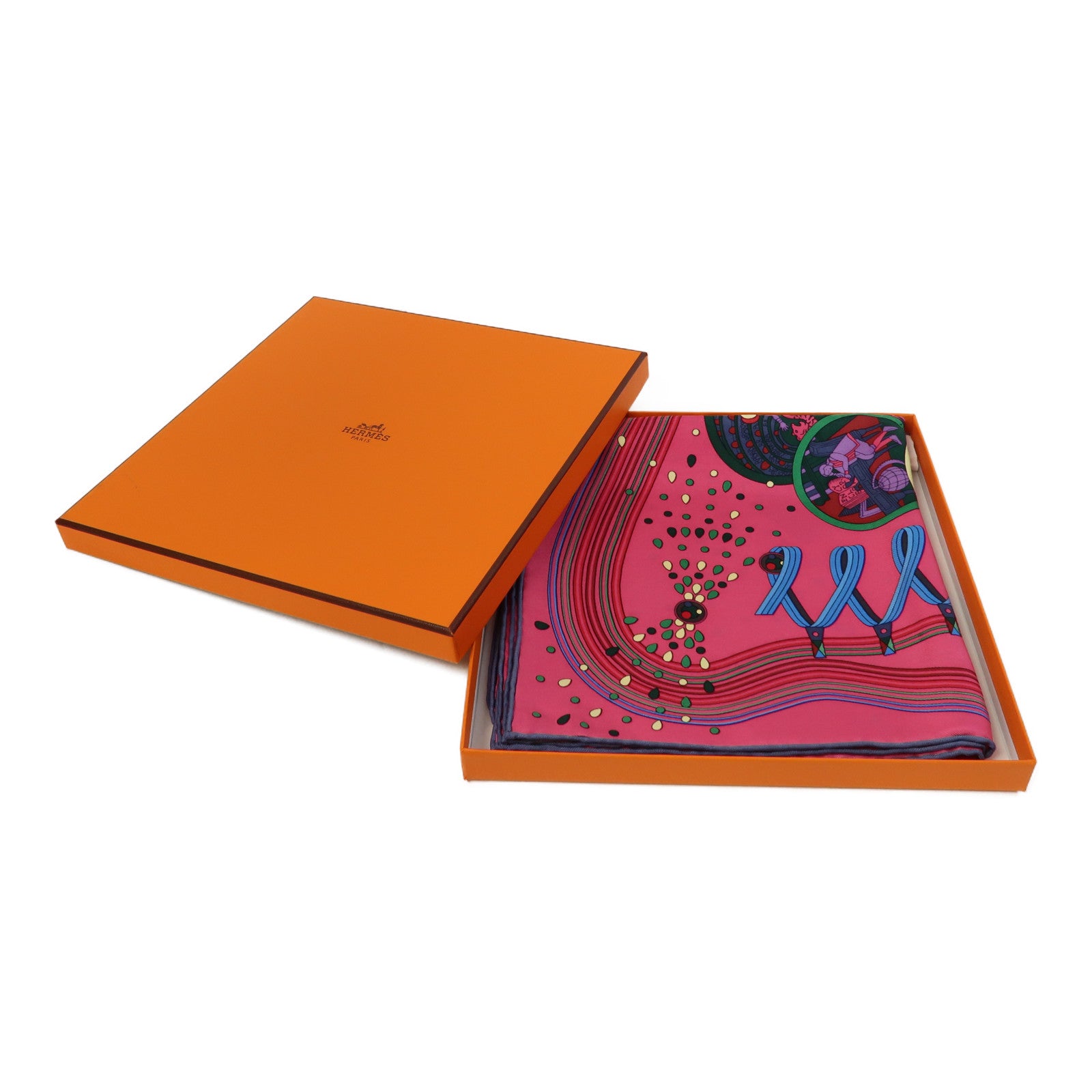 HERMES 【激減優惠】絲質90x90 Scarf絲巾桃紅色
