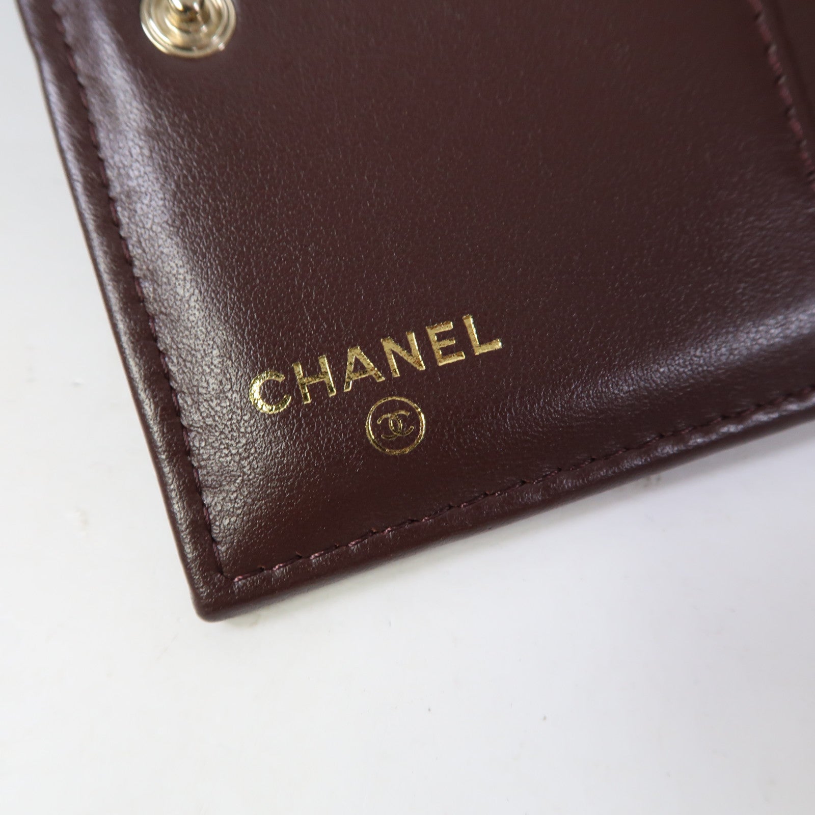CHANEL 菱格Caviar皮革Wallet金扣錢包黑色