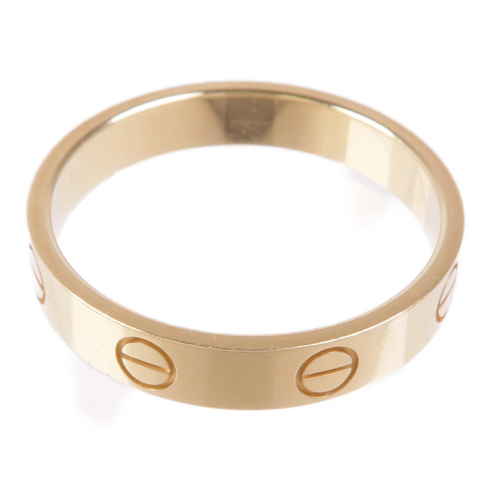 CARTIER 18K黃金Mini Love Ring戒指Cartier#56/US#7.5