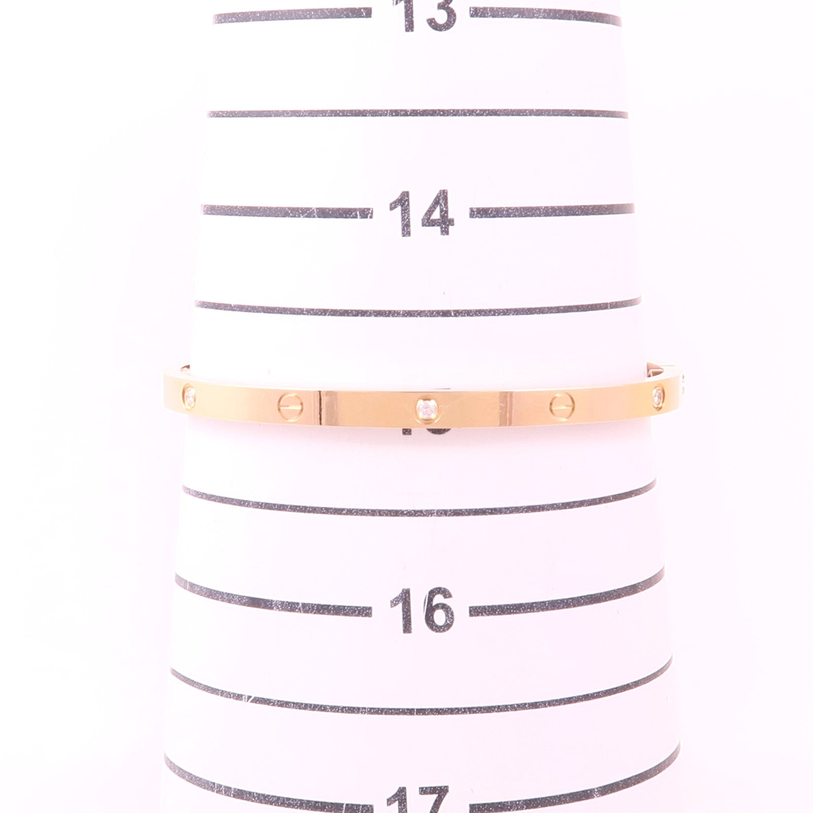 CARTIER 18K玫瑰金Love Bracelet Small Model 6 Diamonds鑽石手鐲Cartier#16