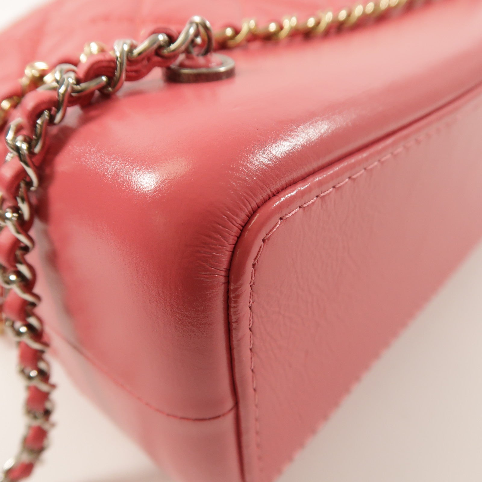 CHANEL 牛皮皮革Gabrielle Backpack鏈帶肩背袋