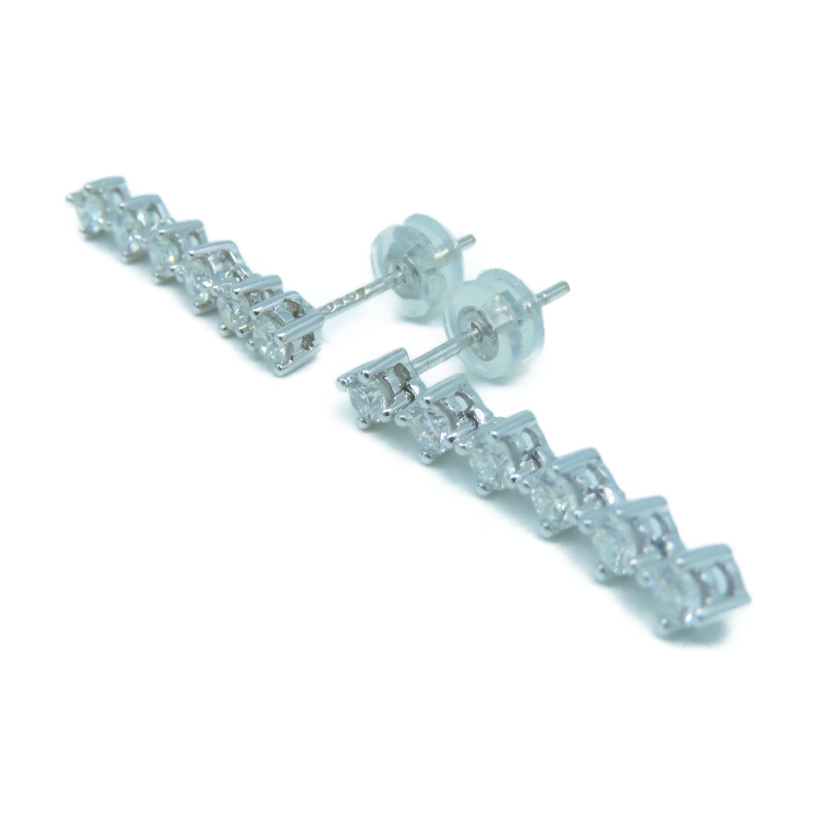 JEWELRY 【激減優惠】18K白金Diamond Earrings 5.4g/1.07ct鑽石銀色