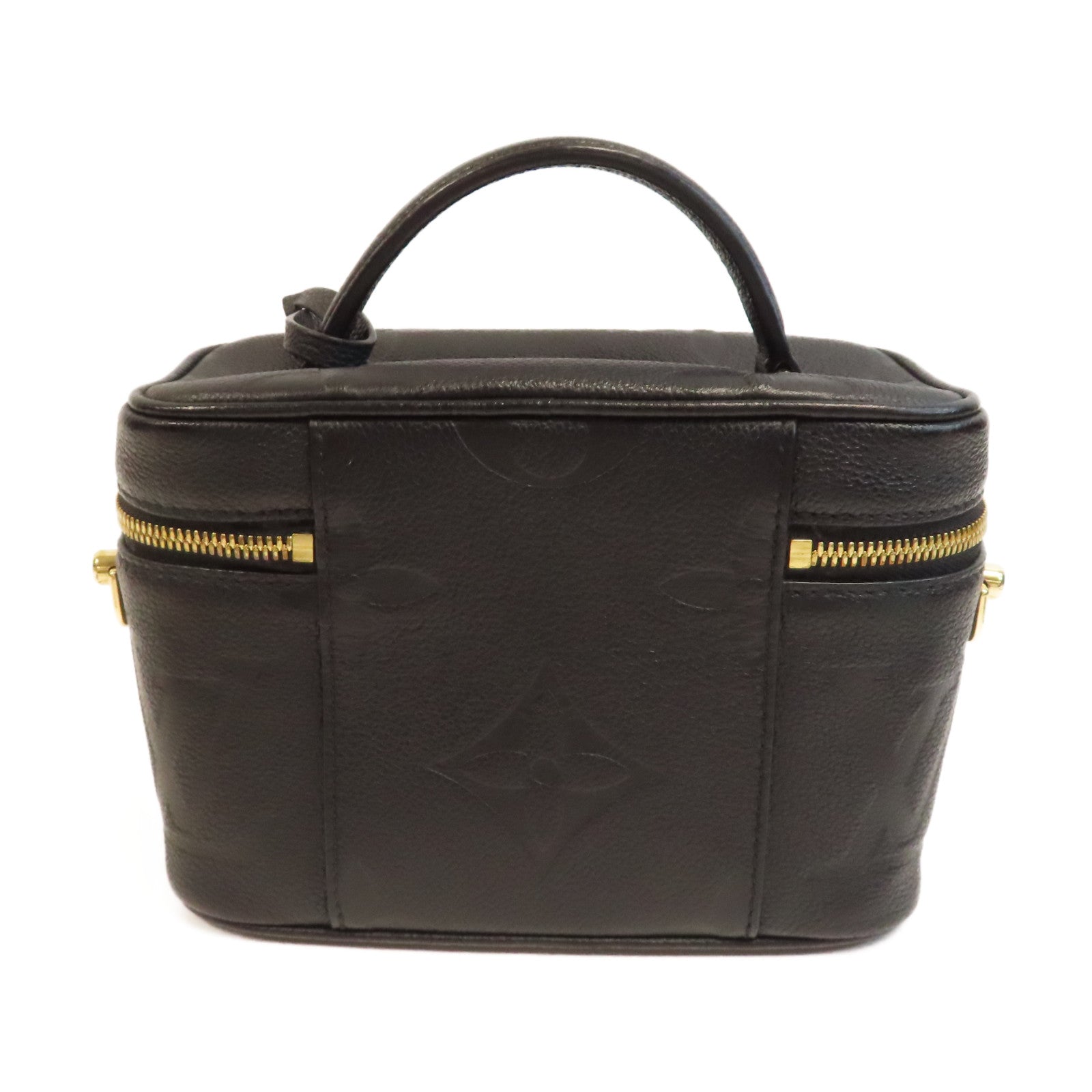 LOUIS VUITTON Monogram Empreinte Vanity PM金扣鏈帶手挽肩背兩用袋黑色
