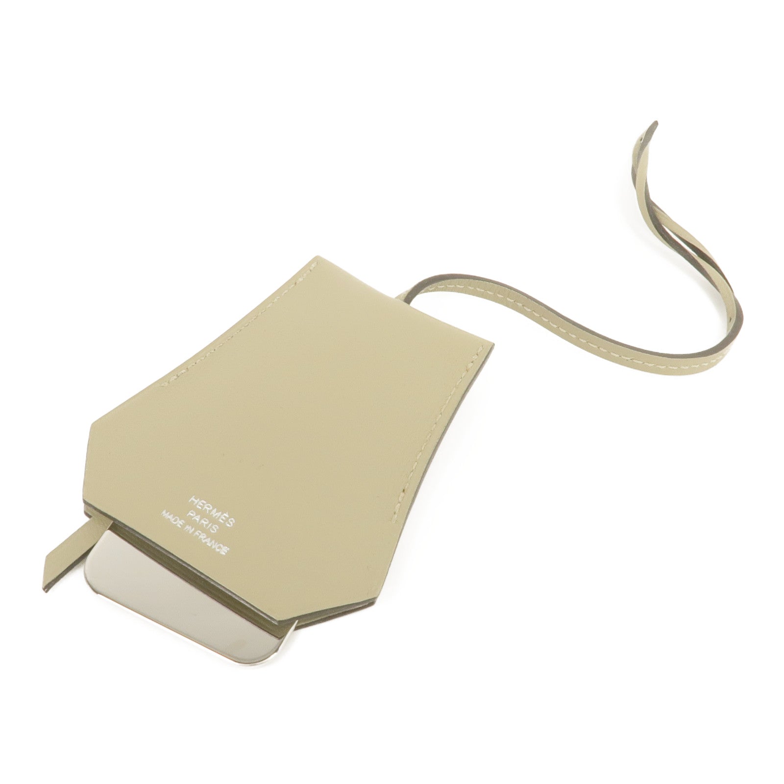 HERMES Swift皮革Clochette Narcisse掛飾