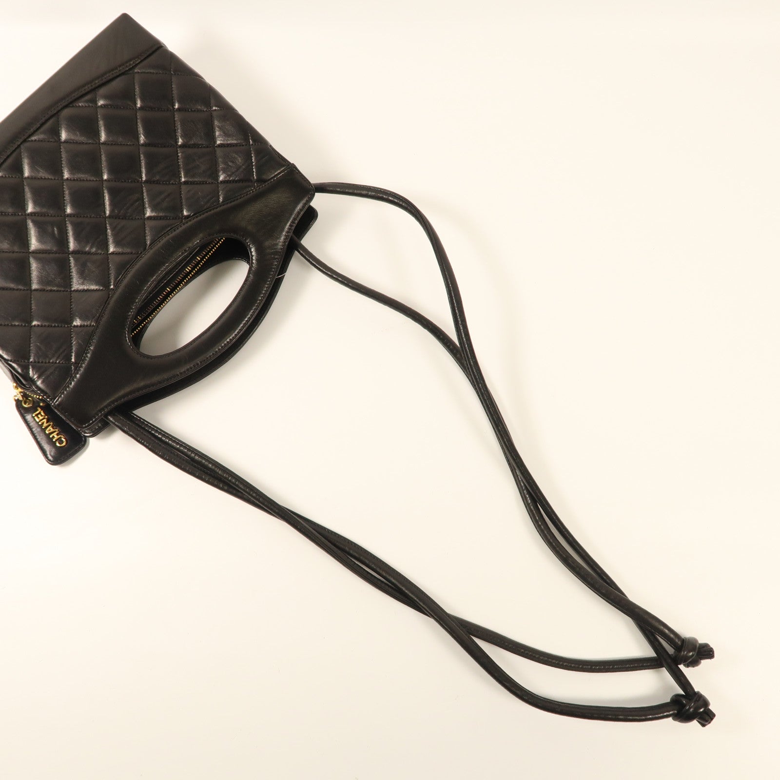 CHANEL 羊皮皮革Shoulder Bag金扣手挽肩背兩用袋