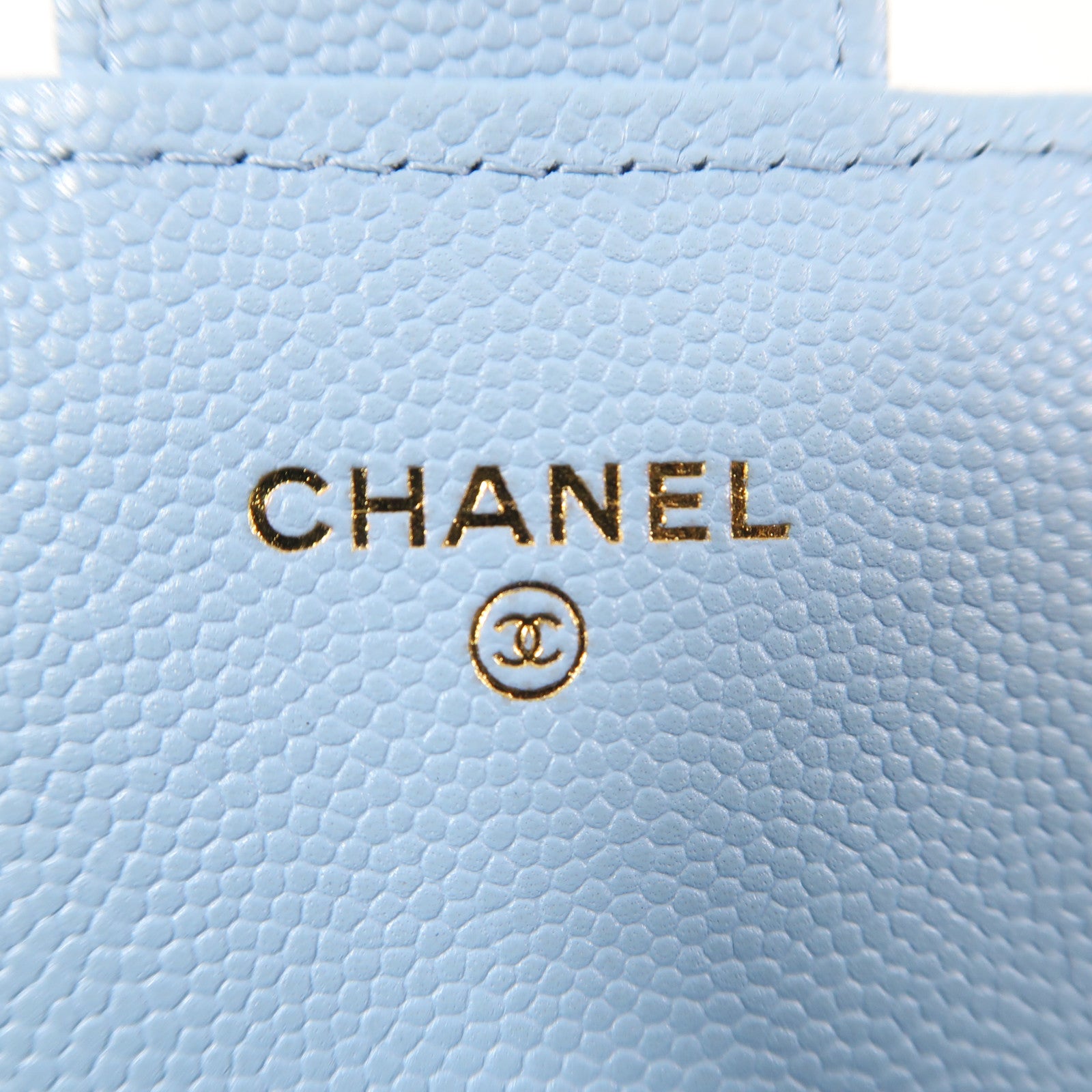 CHANEL 牛皮皮革Long Wallet金扣長錢包