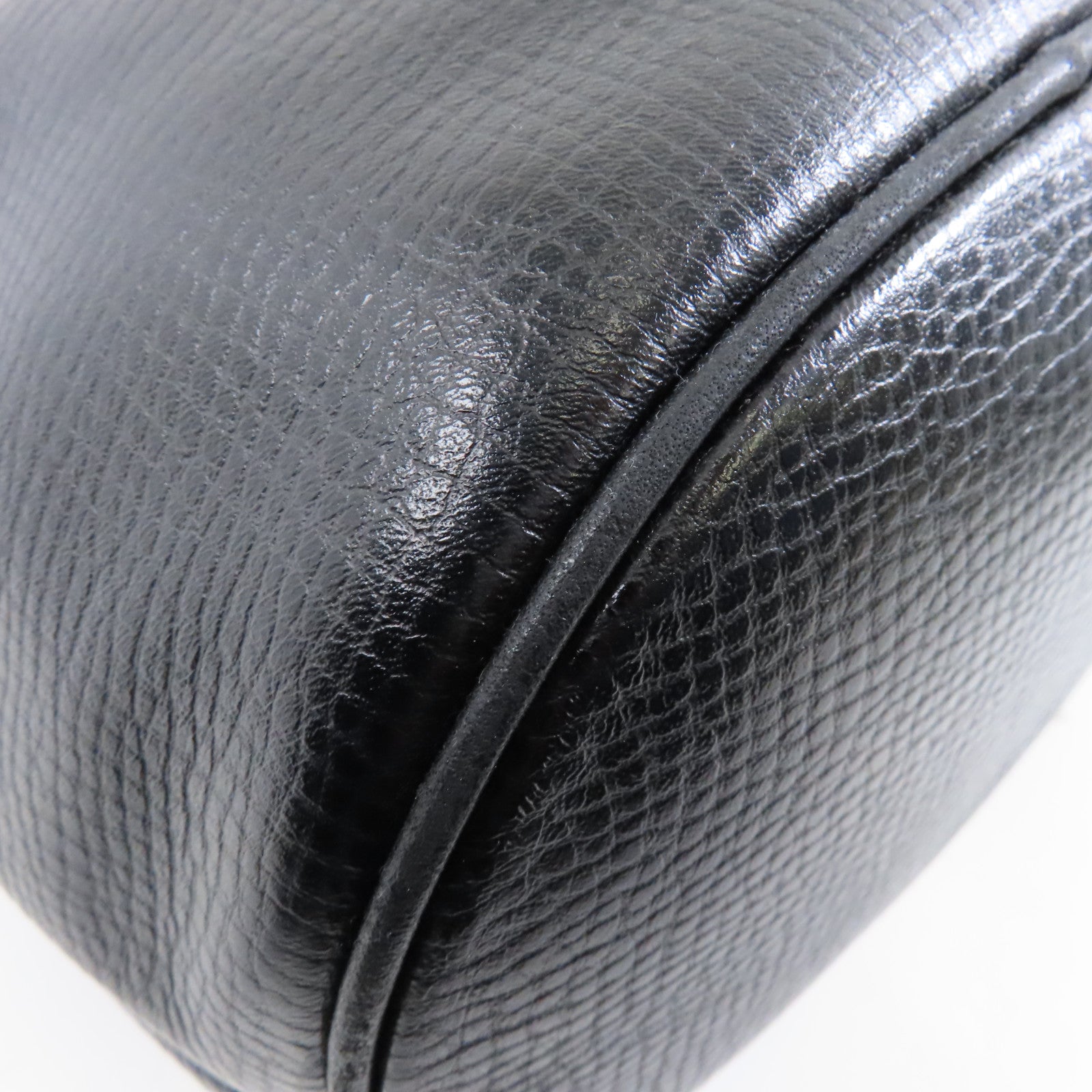 Dior 牛皮皮革Handbag金扣手挽袋黑色