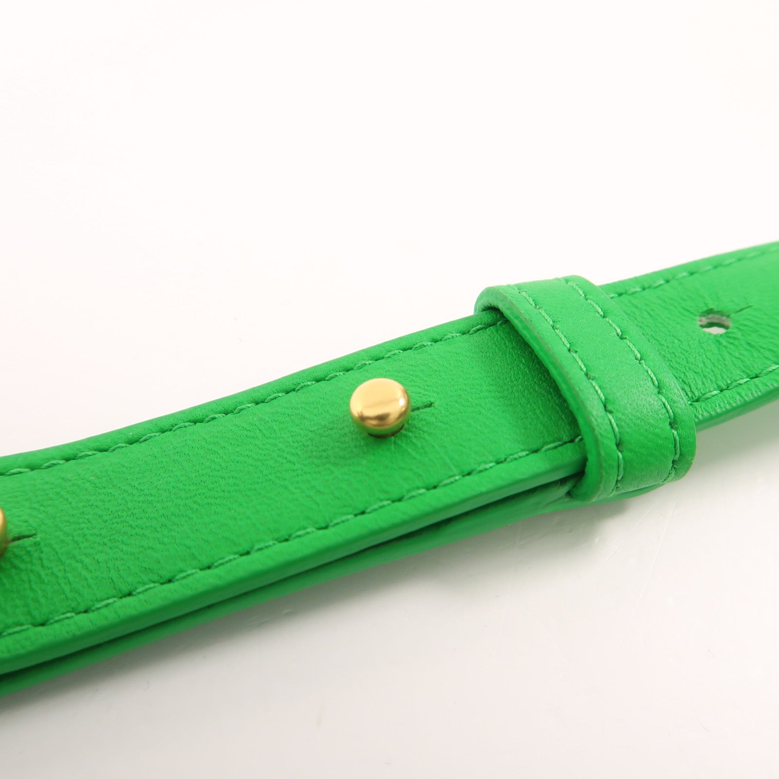 BOTTEGA VENETA BV GHW Mini Cassette Shoulder Bag Calfskin Leather Green