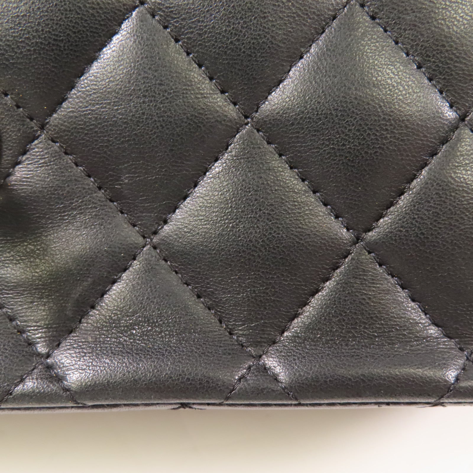 CHANEL CC SHW Classic 25 Chain Shoulder Bag Lambskin Leather A01112 Black