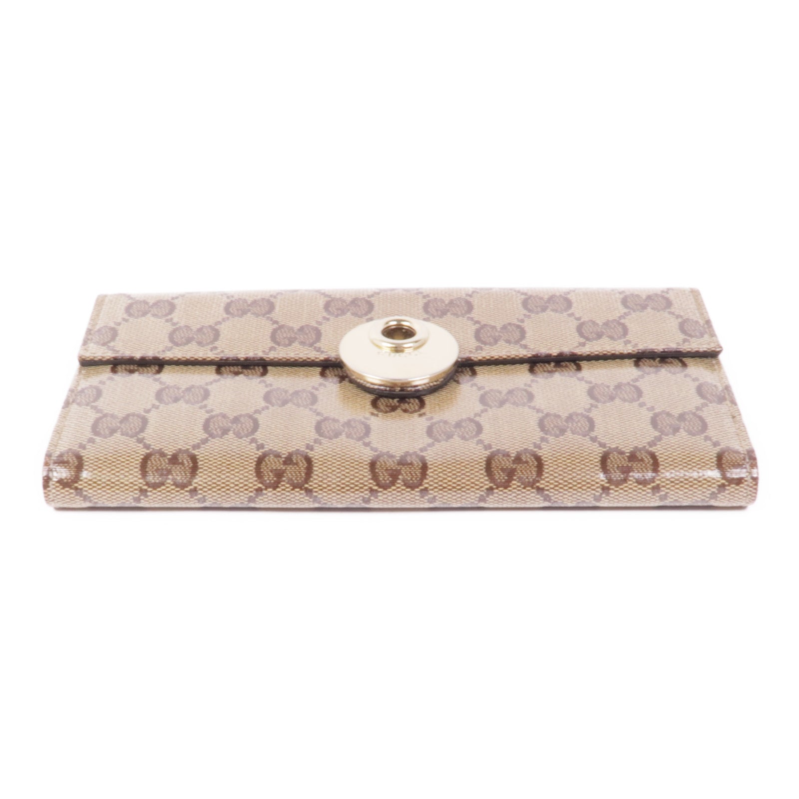 GUCCI 塗層帆布Long Wallet金扣長錢包