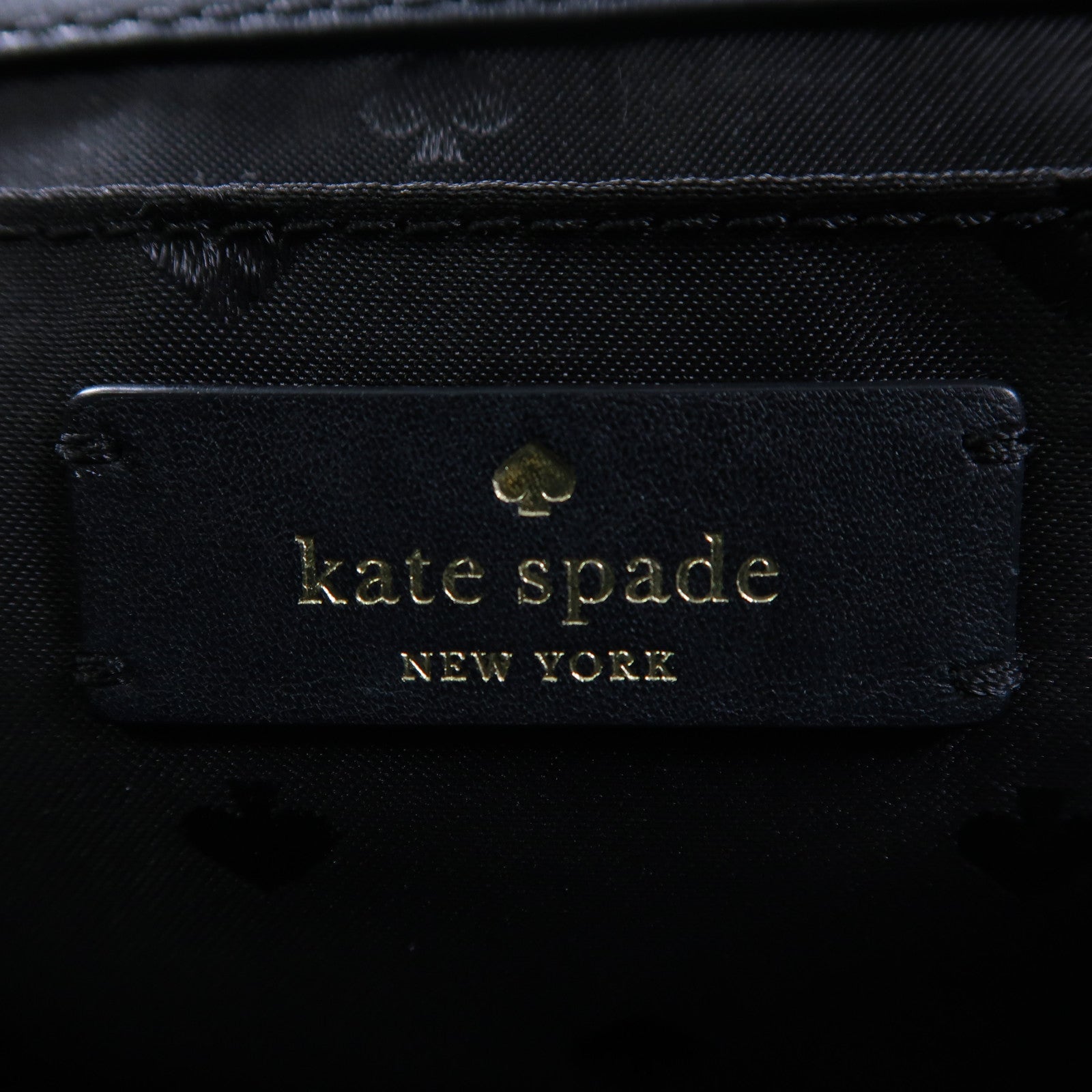 Kate Spade 牛皮皮革Briar Lane Quilted Mini Emelyn金扣鏈帶肩背袋黑色