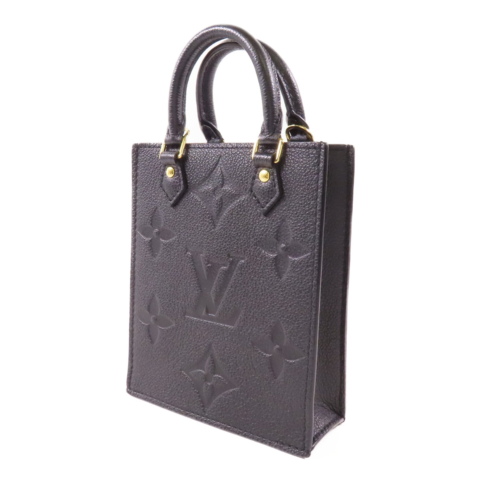 LOUIS VUITTON LV SHW Petit Sac Plat 2 Way Bag M80478 Monogram Empreinte Black