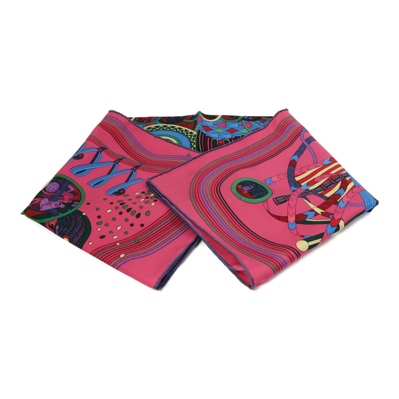 HERMES 【激減優惠】絲質90x90 Scarf絲巾桃紅色