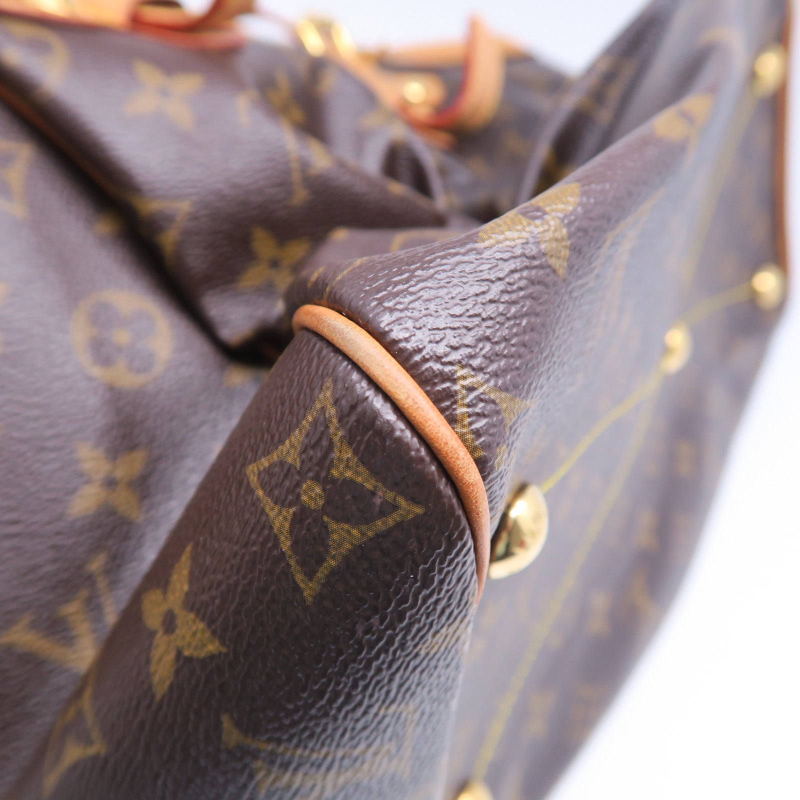 LOUIS VUITTON 【激減優惠】Monogram Tivoli GM金扣肩背袋啡色