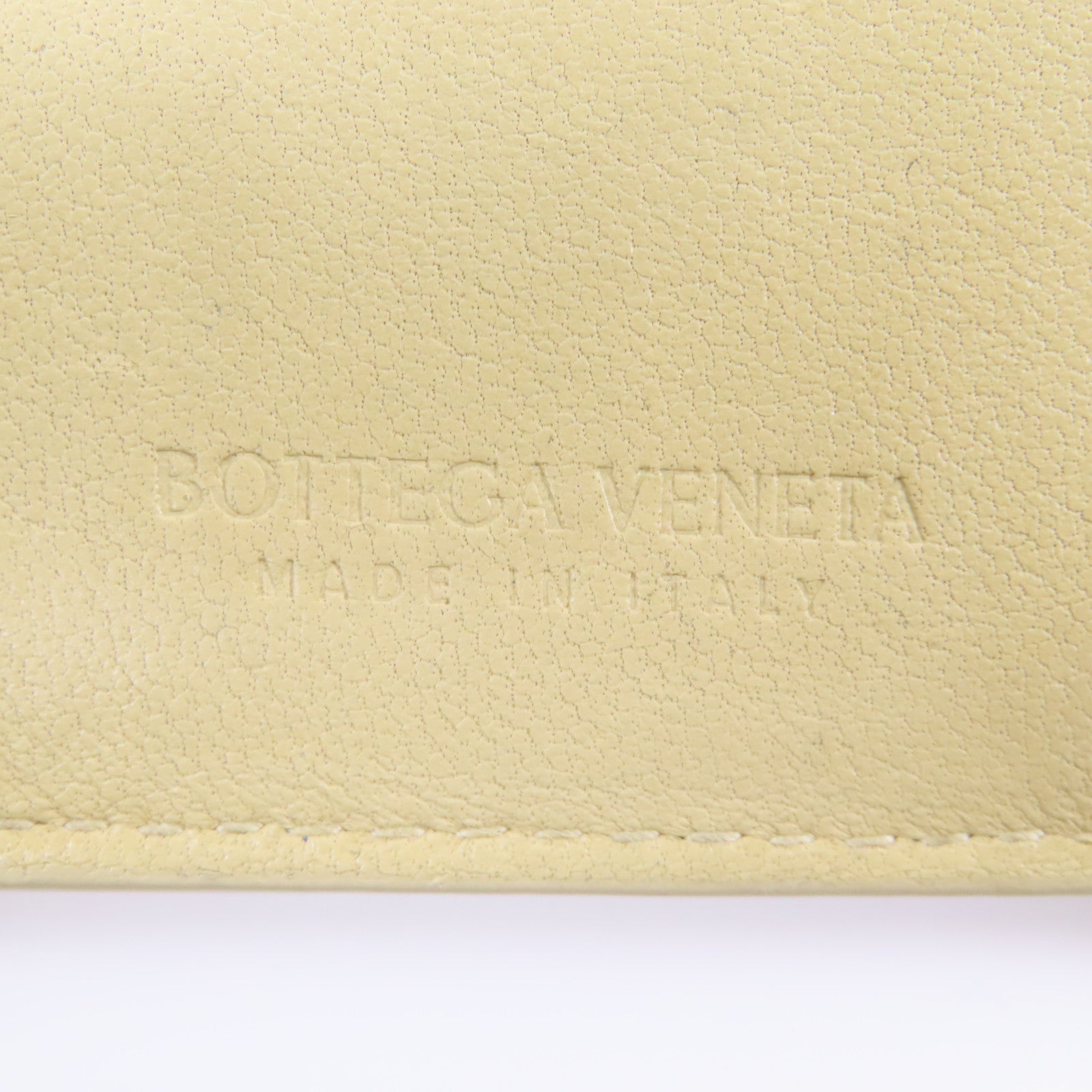 BOTTEGA VENETA 【激減優惠】牛皮皮革Card Case金扣卡片套黃色