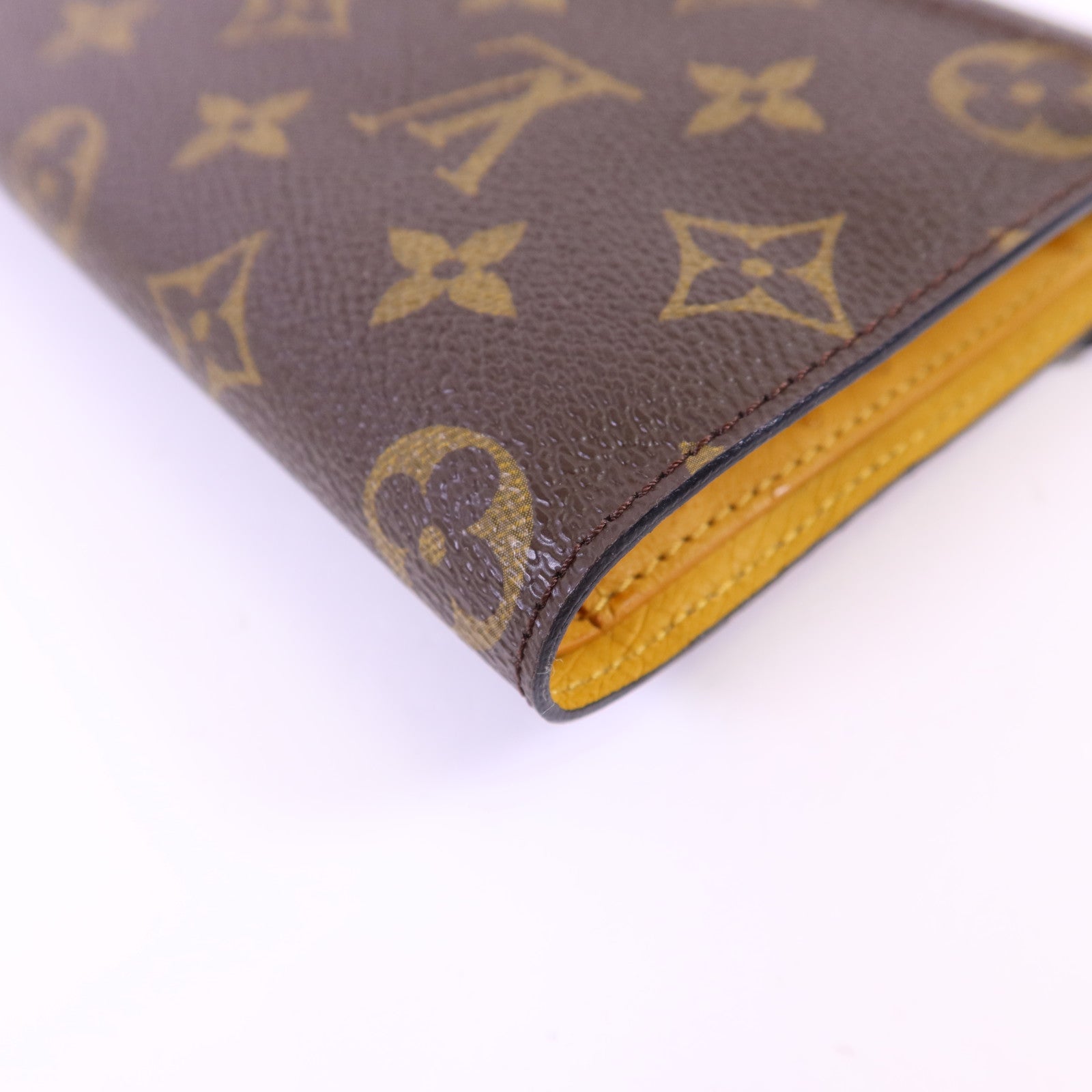 LOUIS VUITTON 蛇皮皮革/蜥蝪皮革/鴕鳥皮革/Monogram Long Trifold Wallet金扣長錢包