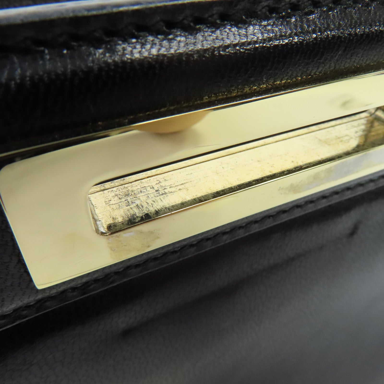 GUCCI 牛皮皮革Shoulder Bag金扣肩背袋黑色