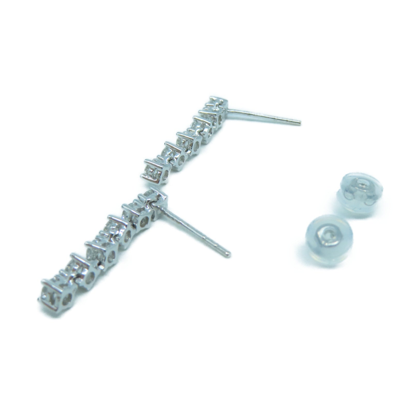 JEWELRY 【激減優惠】18K白金Diamond Earrings 5.4g/1.07ct鑽石銀色