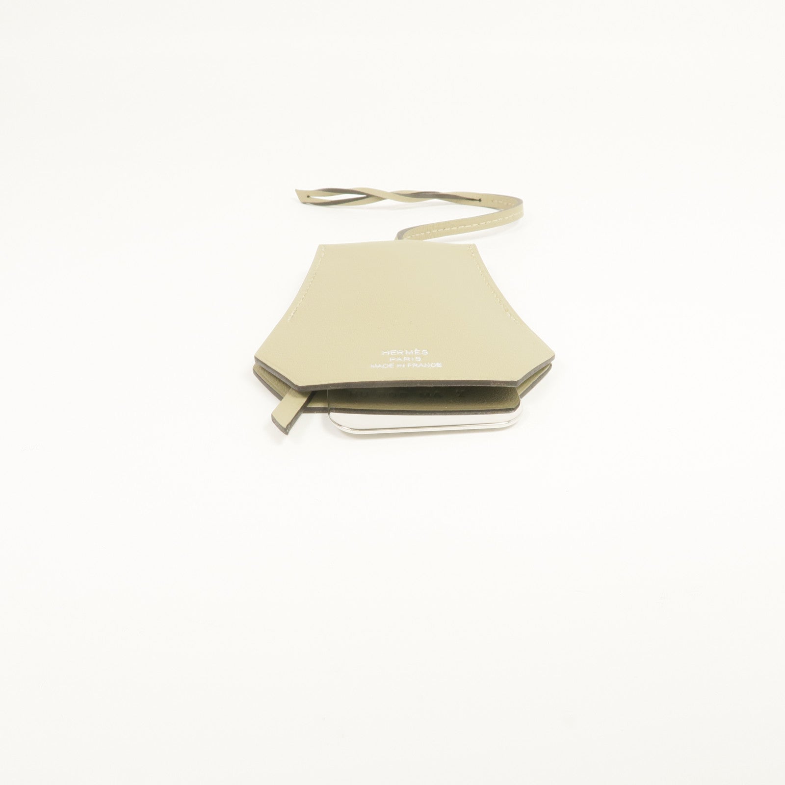 HERMES Swift皮革Clochette Narcisse掛飾