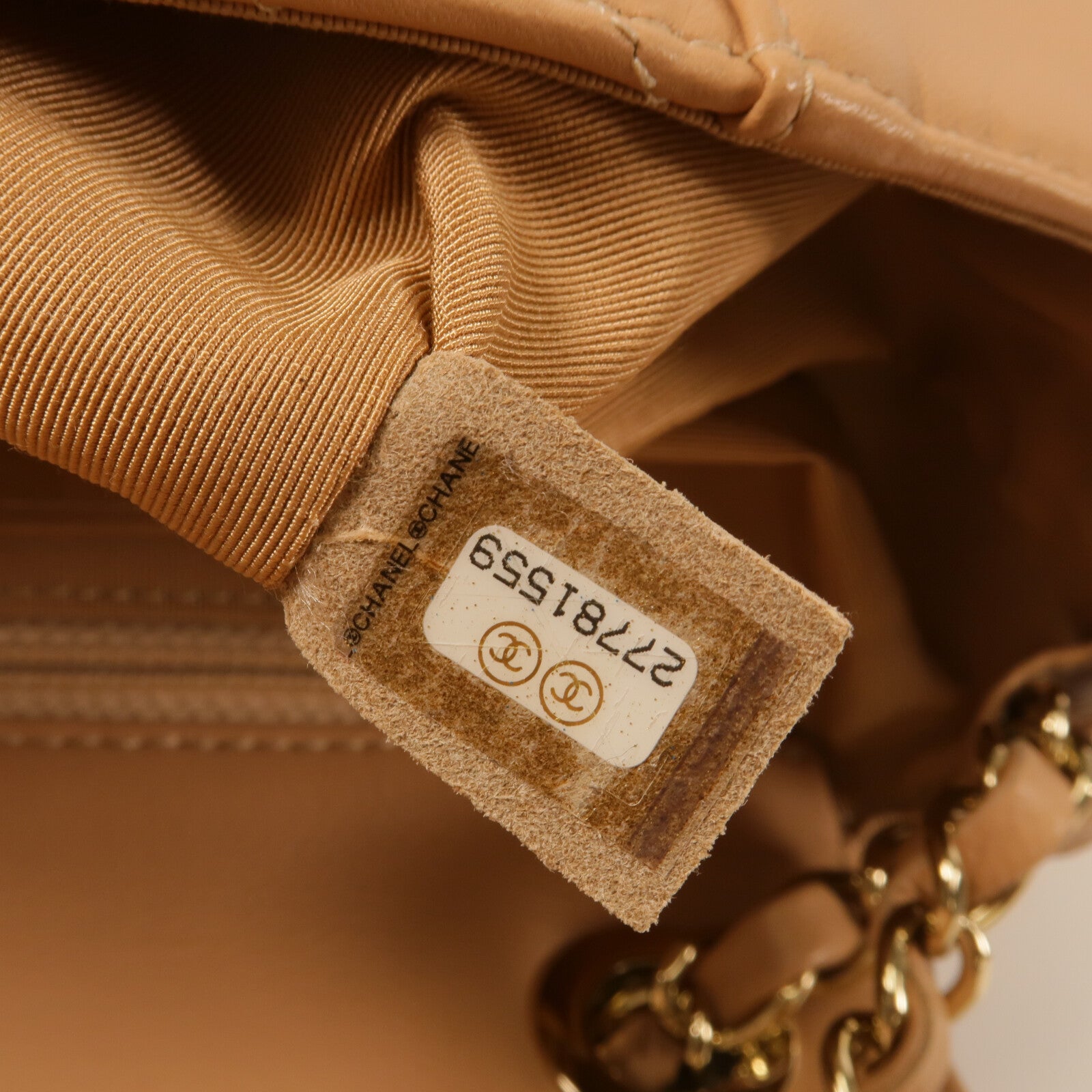 CHANEL 牛皮皮革Chain Shoulder鏈帶肩背袋