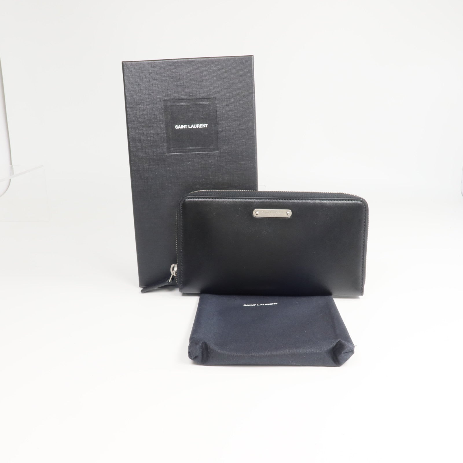 SAINT LAURENT 牛皮皮革Zipper Long Wallet長錢包