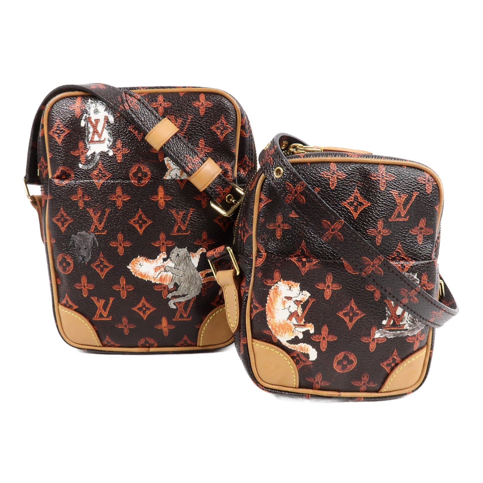 LOUIS VUITTON Monogram Catgram Paname Set肩背袋