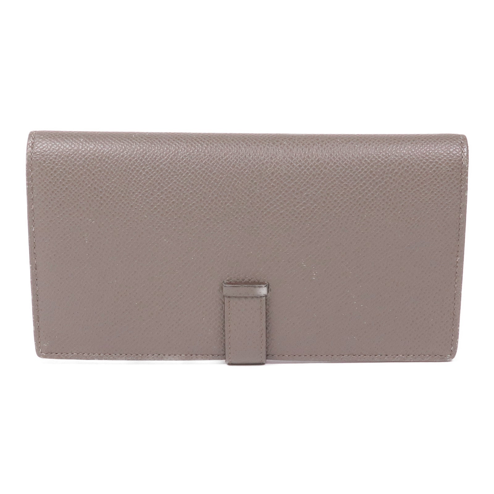 HERMES Epsom皮革Bearn金扣長錢包Etoupe