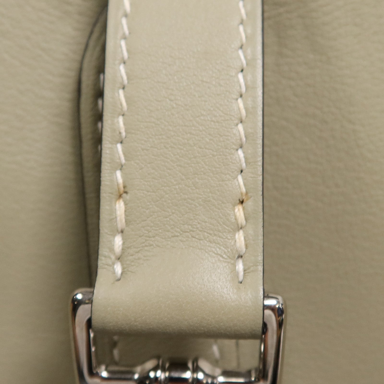 HERMES Swift皮革Mini Halzan銀扣手挽肩背兩用袋Sauge