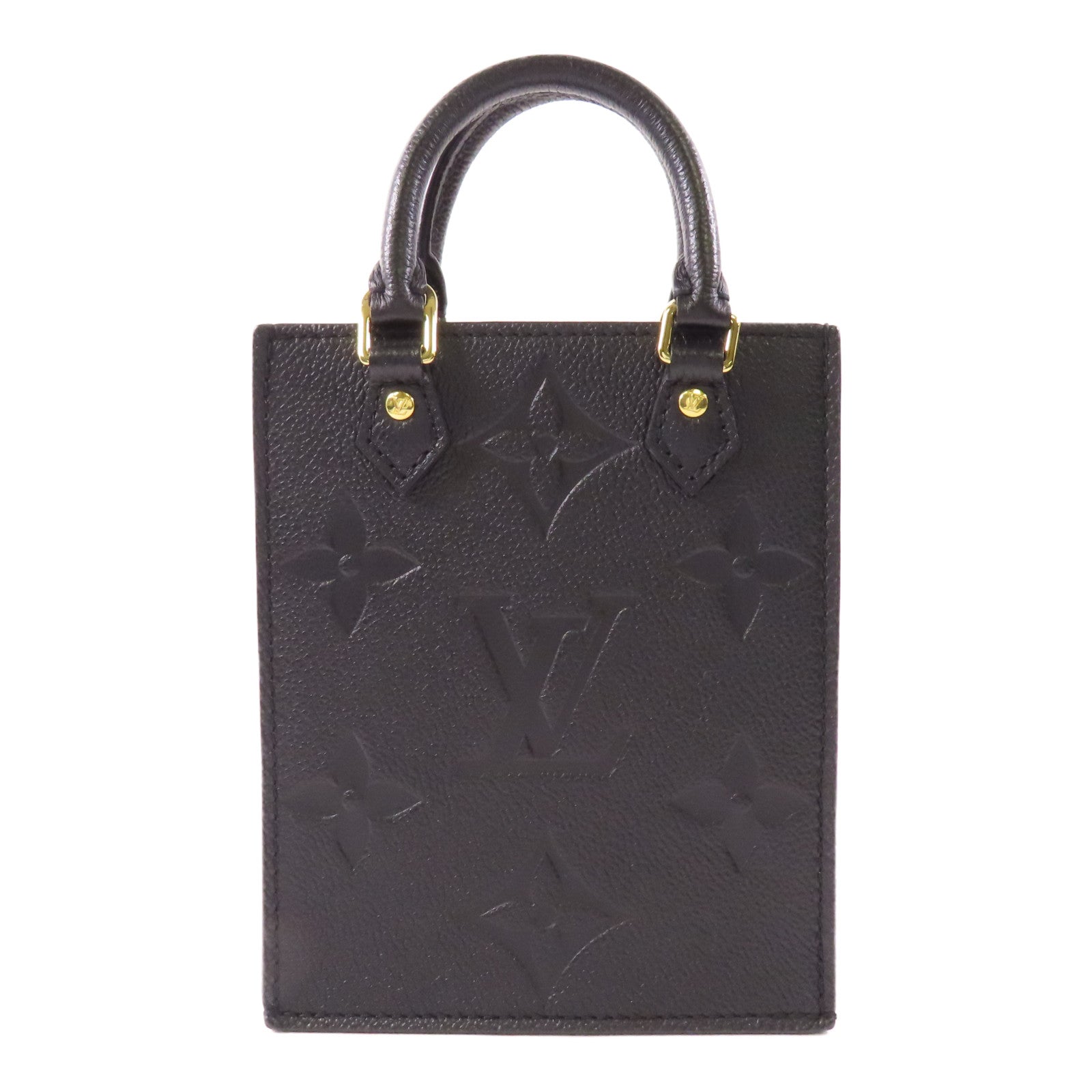 LOUIS VUITTON LV SHW Petit Sac Plat 2 Way Bag M80478 Monogram Empreinte Black